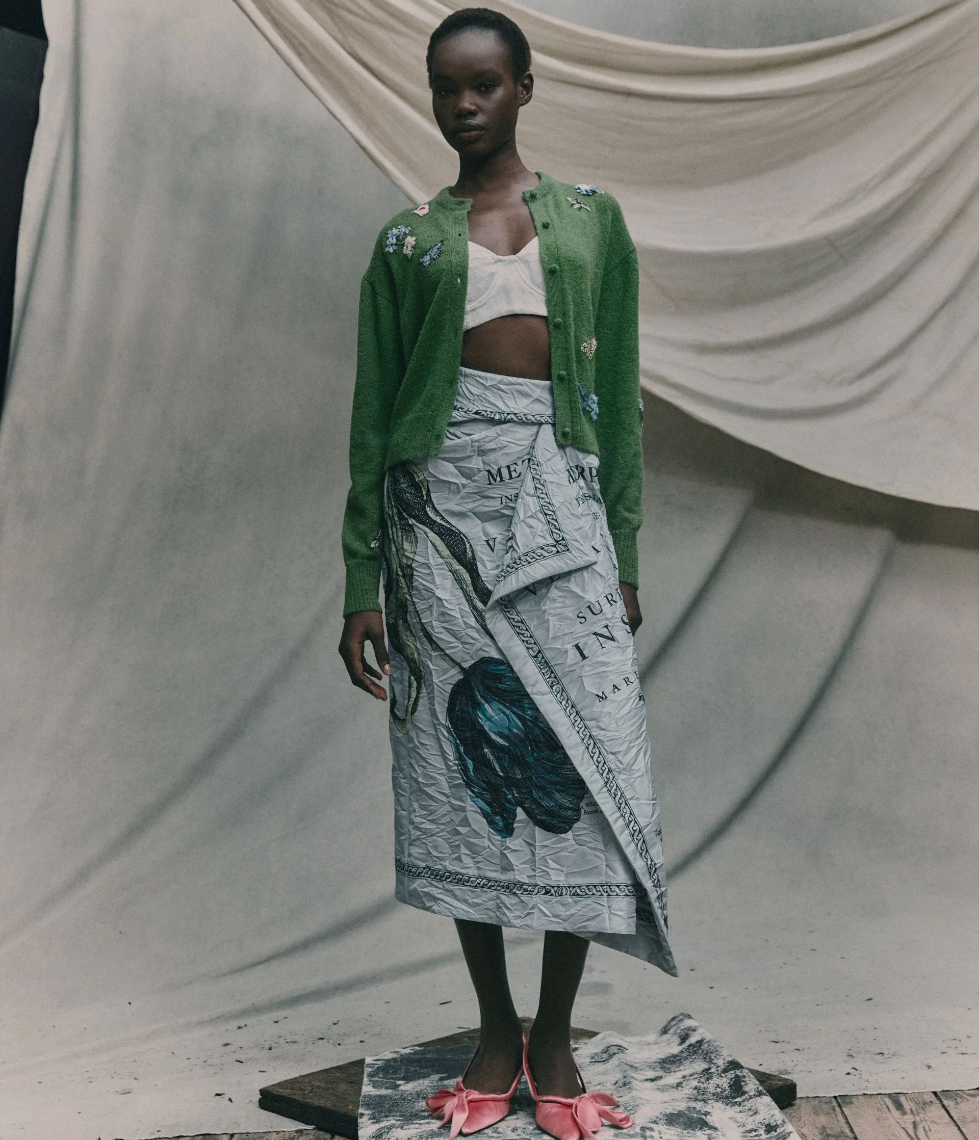 Embellished Crew Neck Cardigan sold by ERDEM product image thumbnail 2