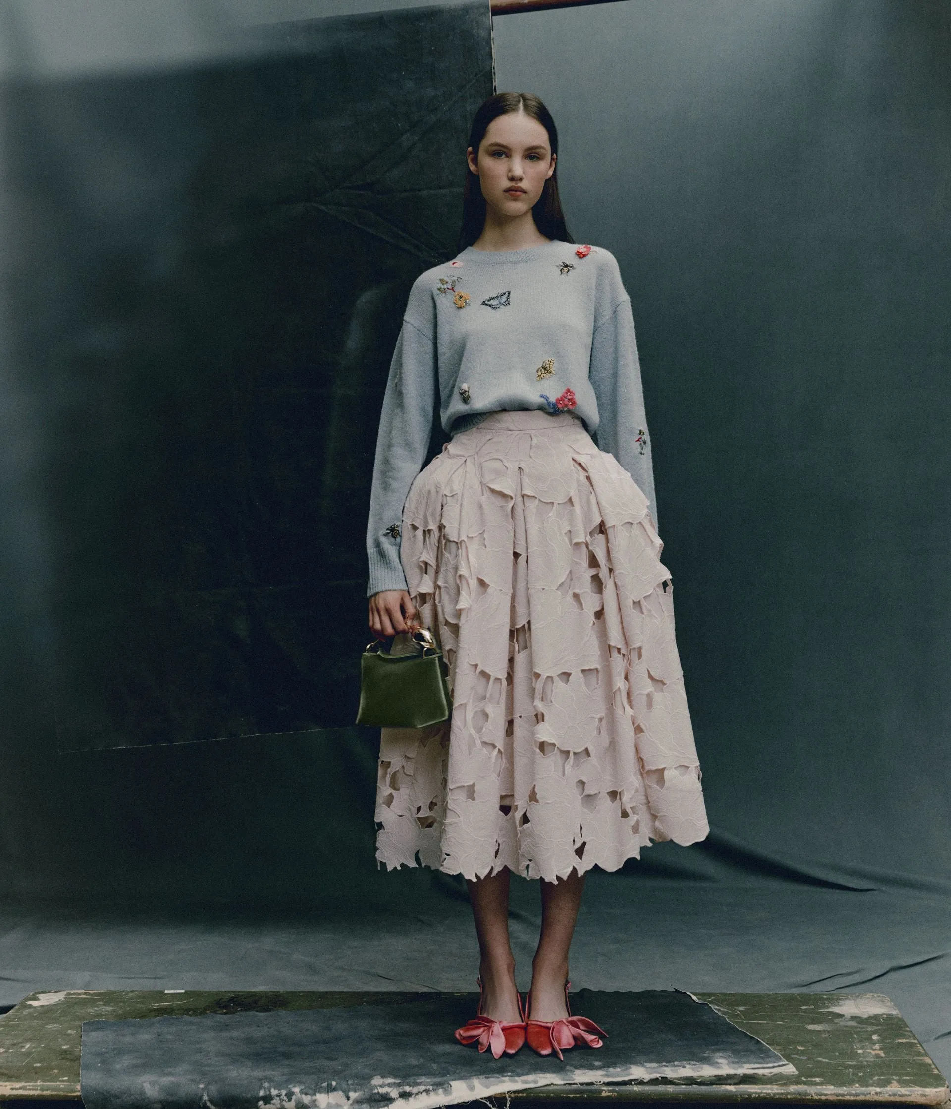 Embellished Crew Neck Jumper sold by ERDEM product image thumbnail 2