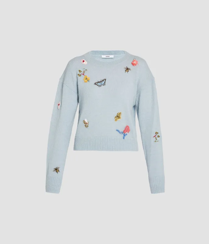 Embellished Crew Neck Jumper sold by ERDEM