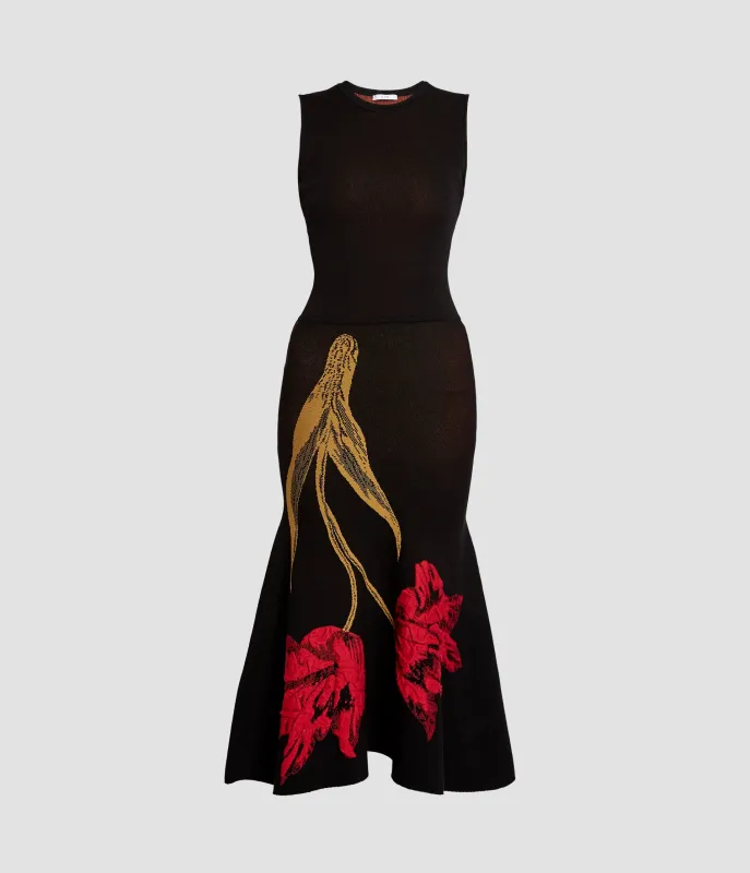 Floral Jacquard Sleeveless Knit Dress sold by ERDEM