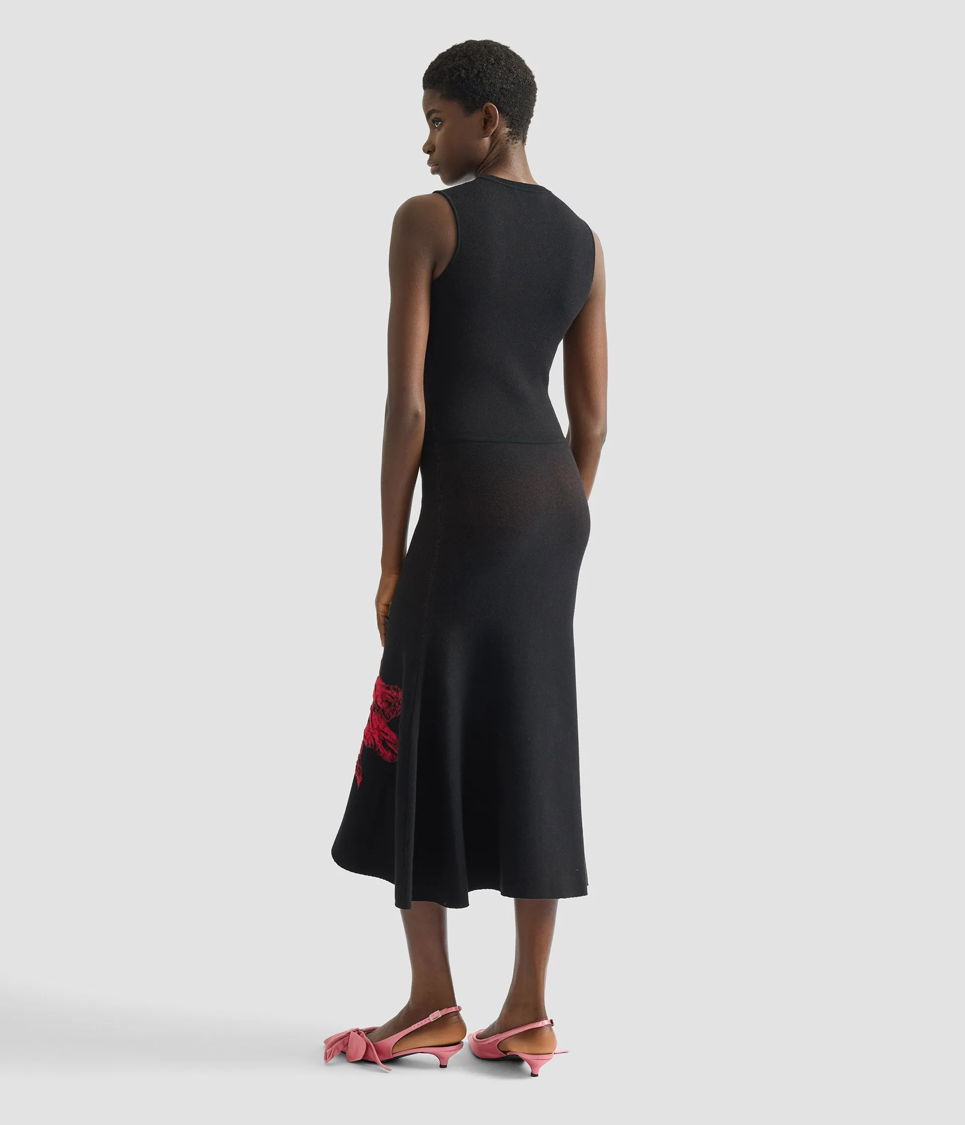 Floral Jacquard Sleeveless Knit Dress sold by ERDEM product image thumbnail 3