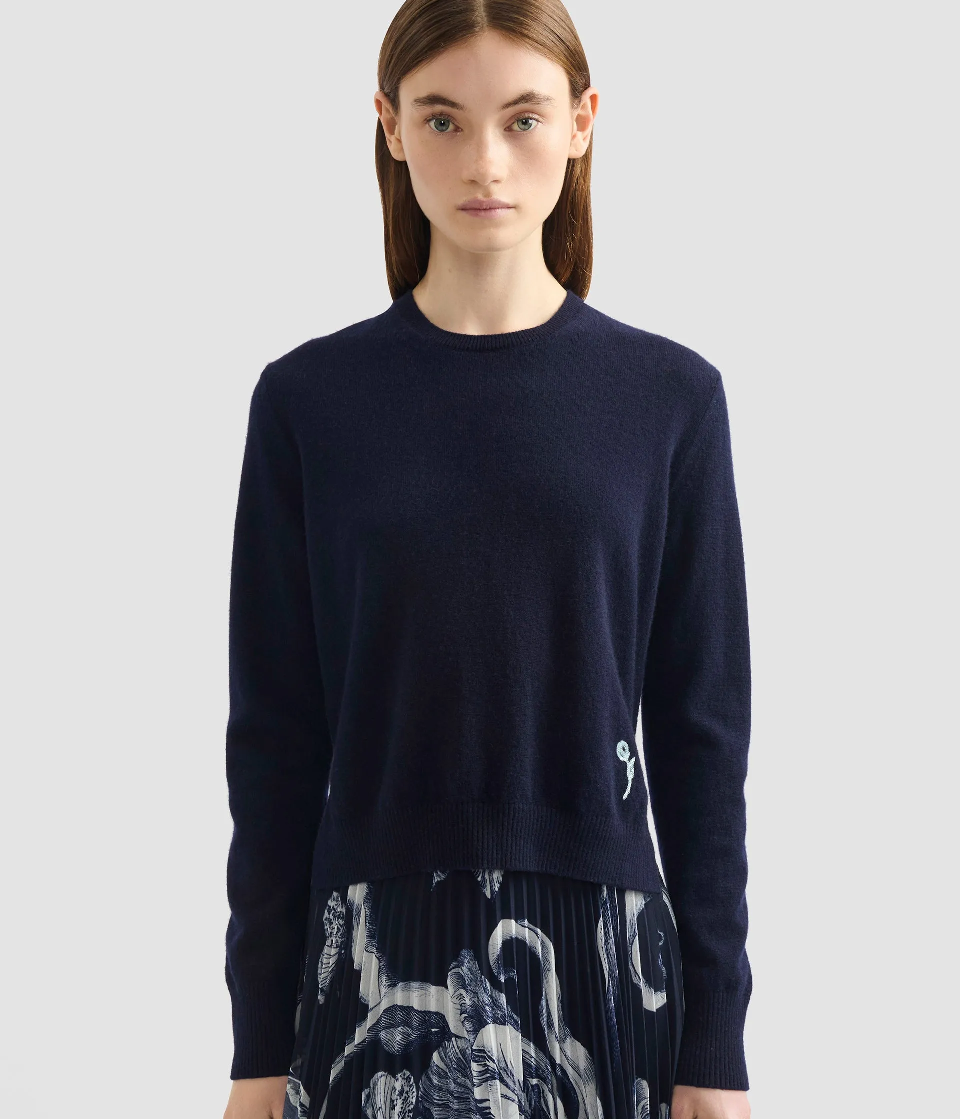 Cashmere Crew Neck Jumper sold by ERDEM product image thumbnail 3
