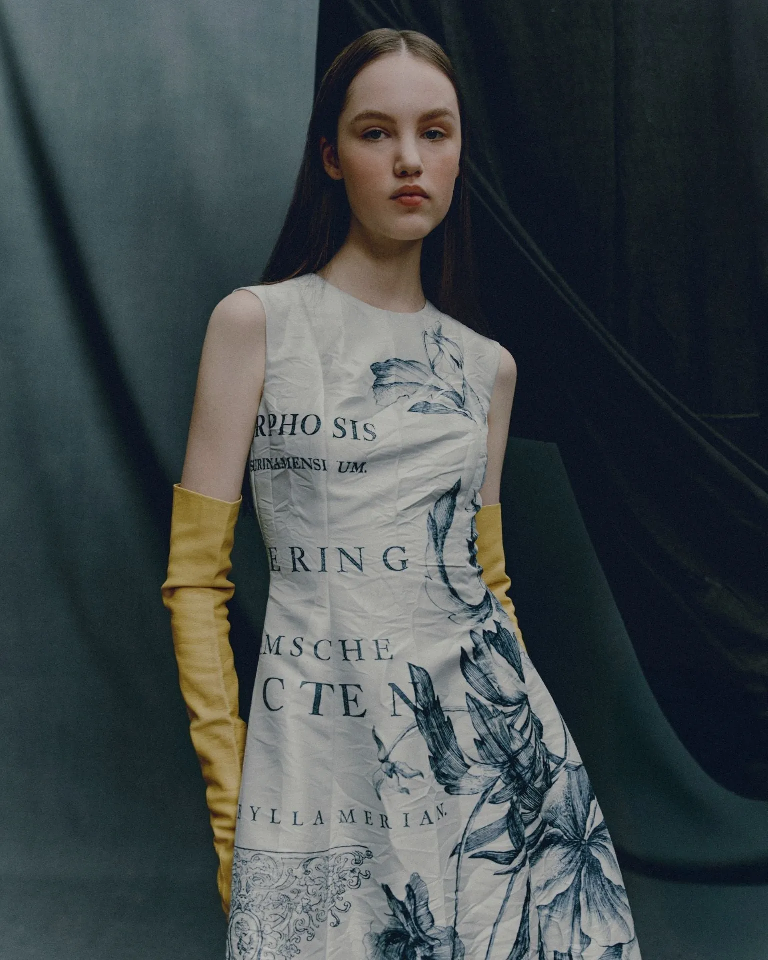 Floral Print Textured Satin Midi Dress sold by ERDEM product image thumbnail 2