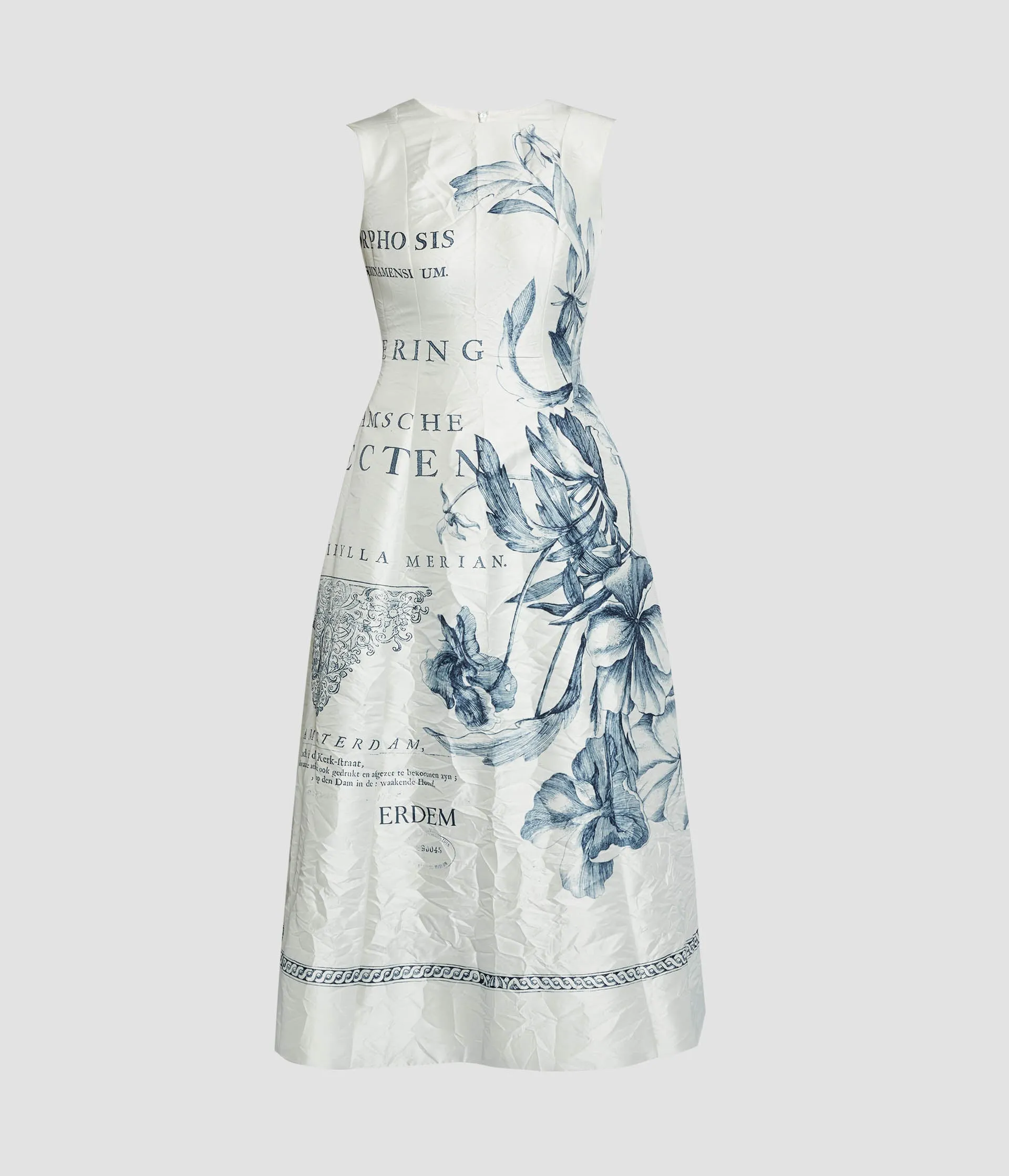 Floral Print Textured Satin Midi Dress sold by ERDEM