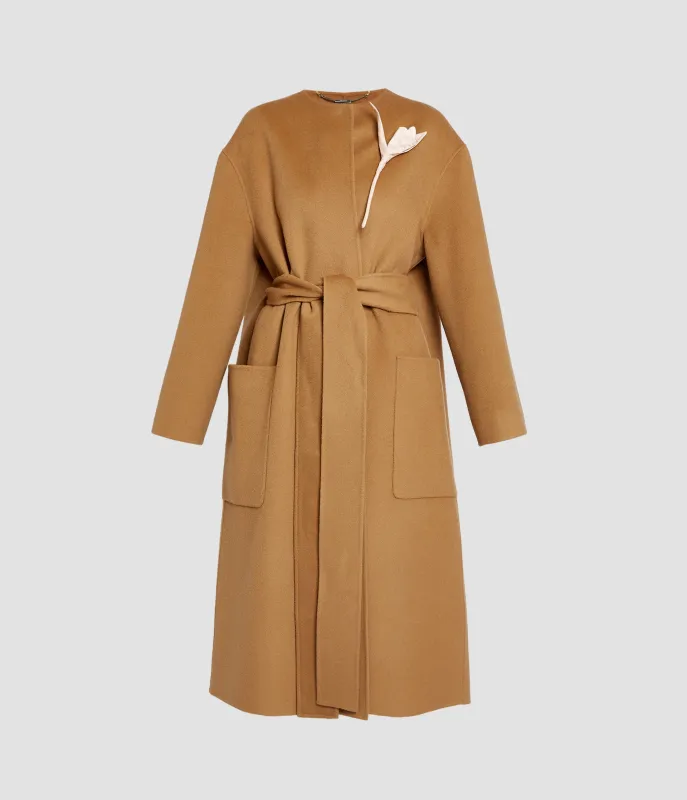 Floral Appliqué Double Faced Wool Coat sold by ERDEM