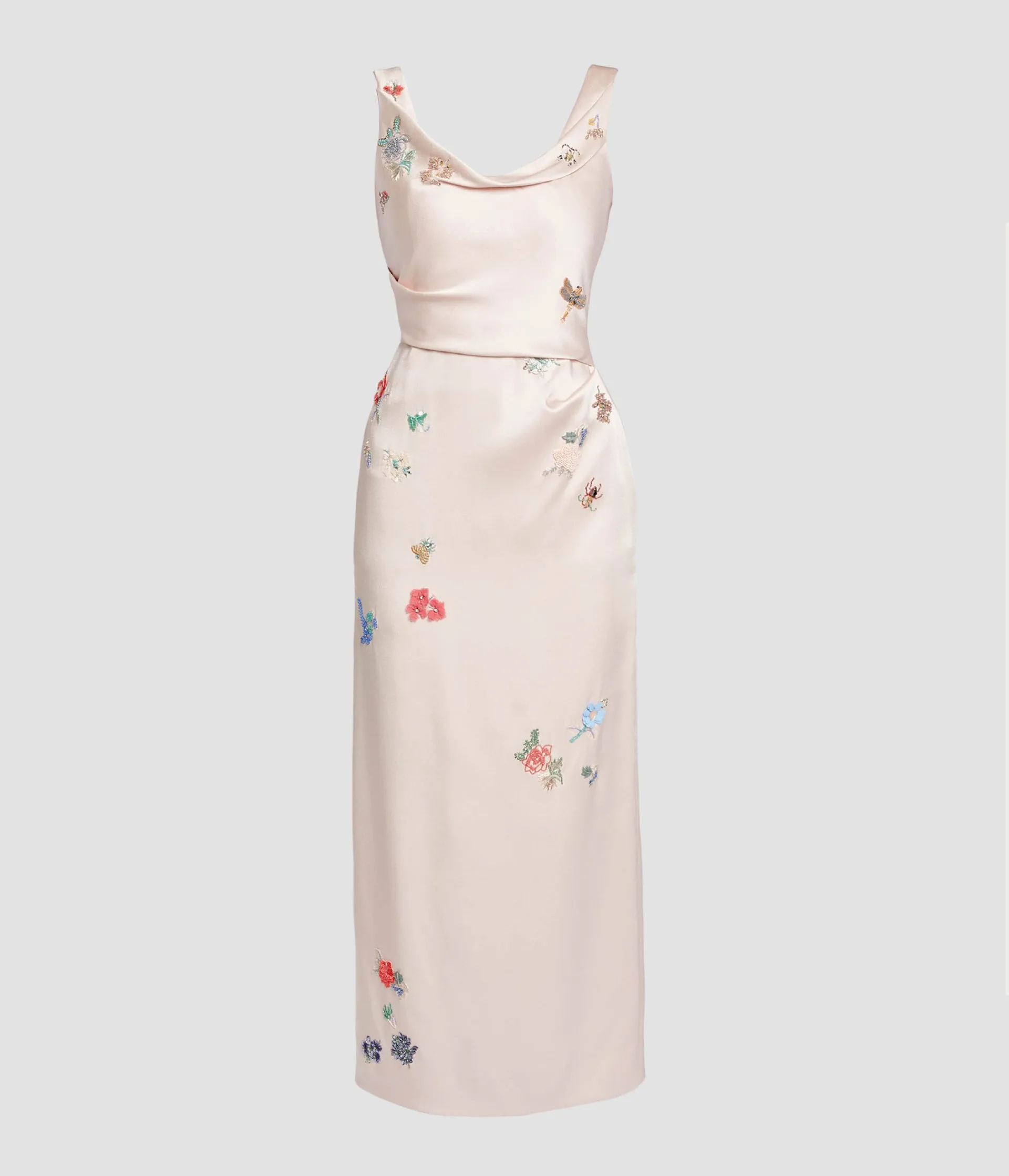 Embellished Satin Cady Sleeveless Midi Dress sold by ERDEM