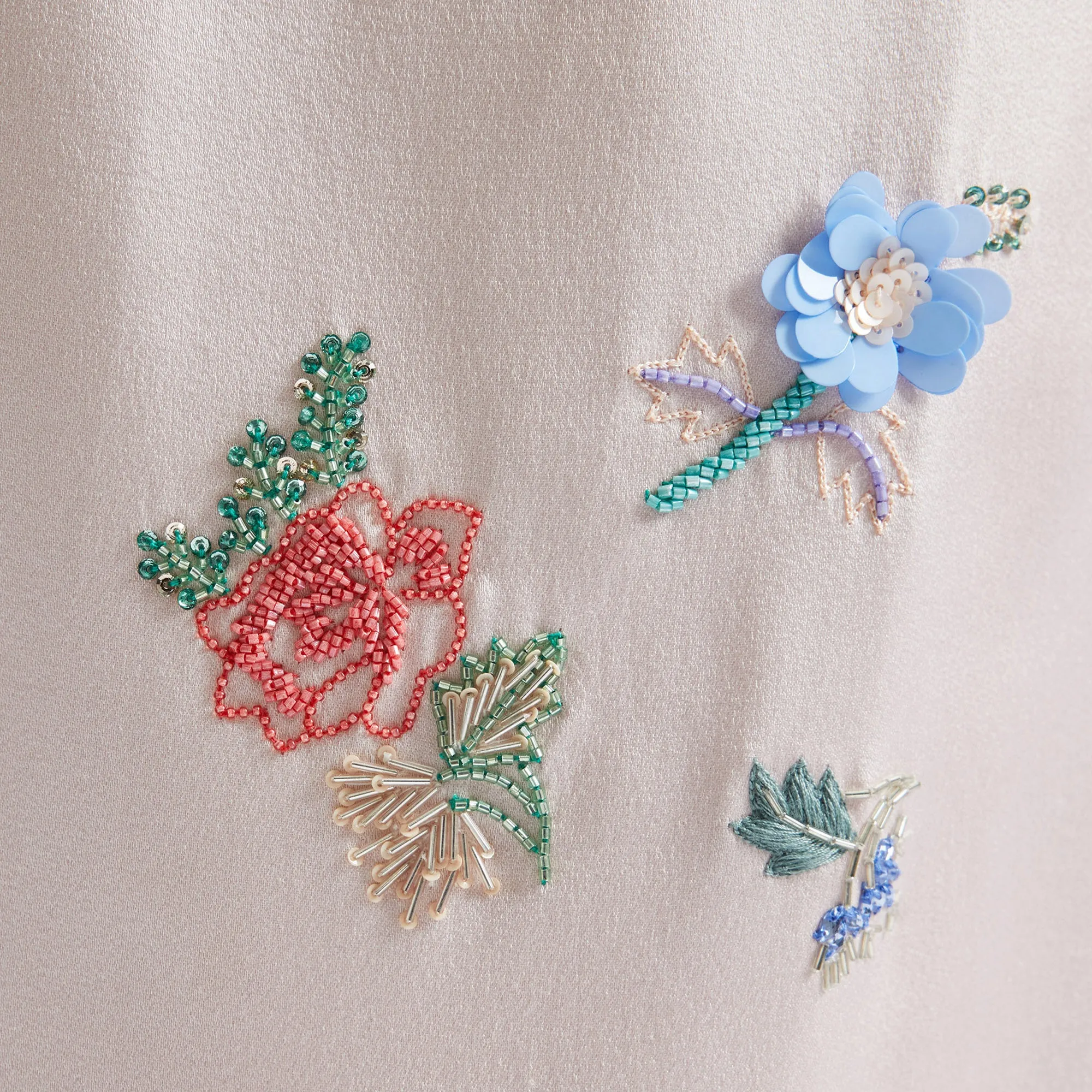 Embellished Satin Cady Sleeveless Midi Dress sold by ERDEM product image thumbnail 5