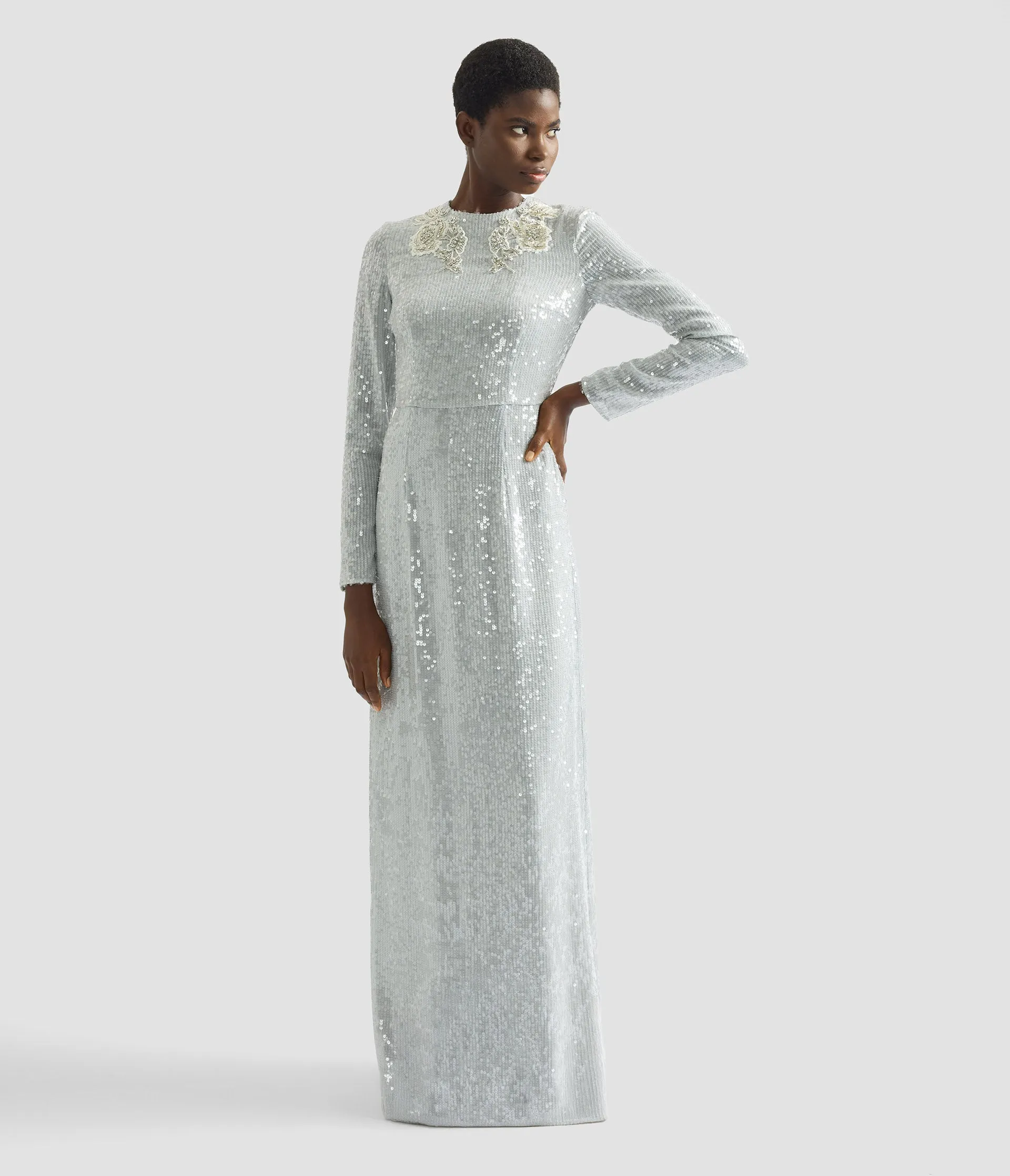 Embellished Sequins Long Sleeve Gown sold by ERDEM product image thumbnail 2
