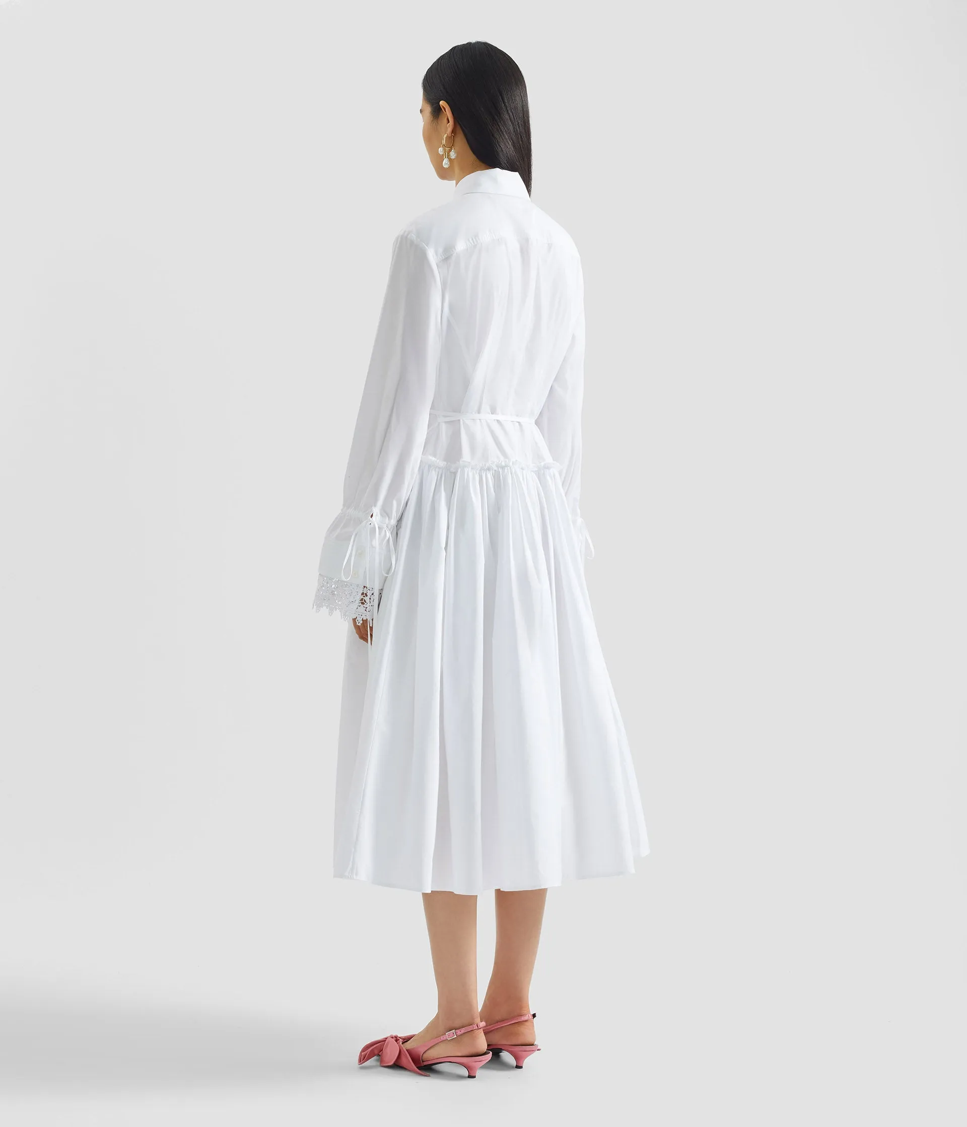 Cotton Poplin Shirt Dress sold by ERDEM product image thumbnail 3