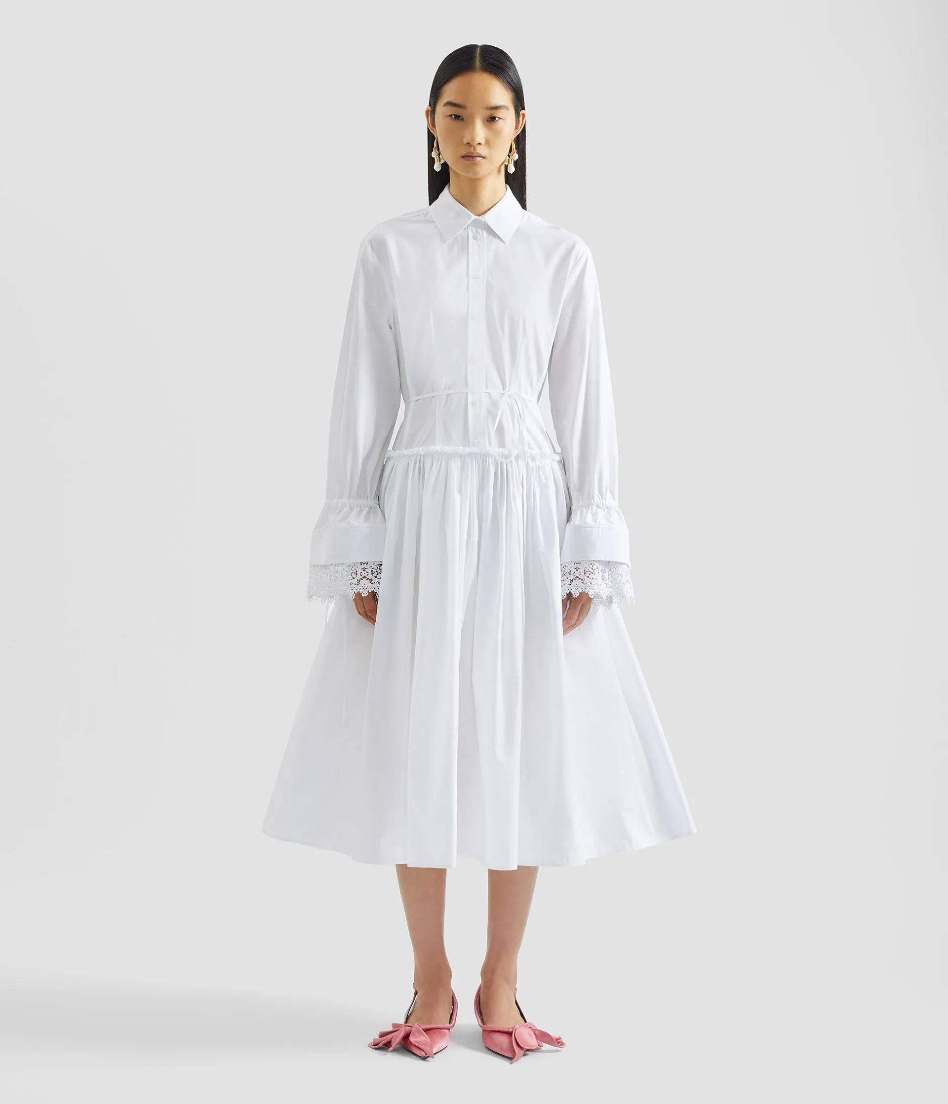 Cotton Poplin Shirt Dress sold by ERDEM product image thumbnail 4