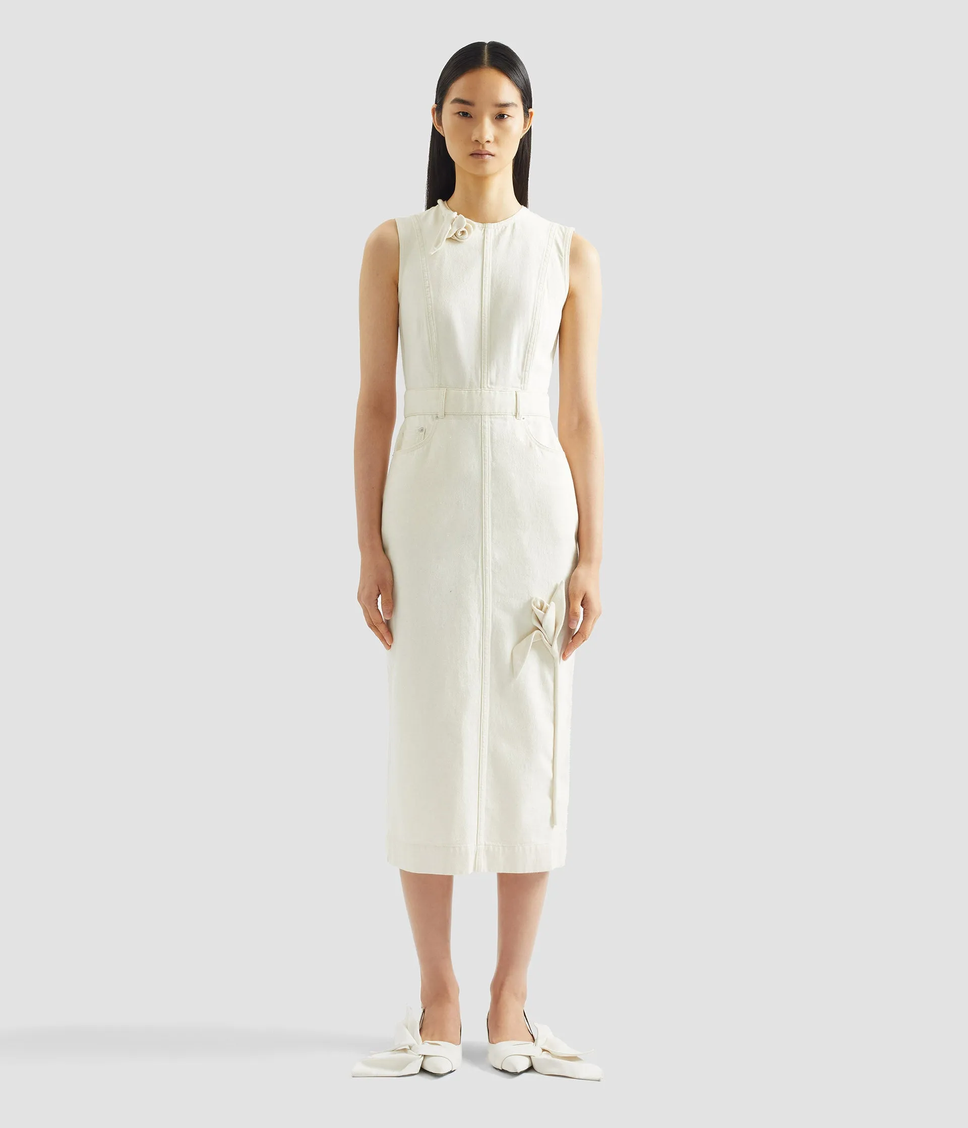 Denim Sleeveless Midi Dress sold by ERDEM product image thumbnail 4