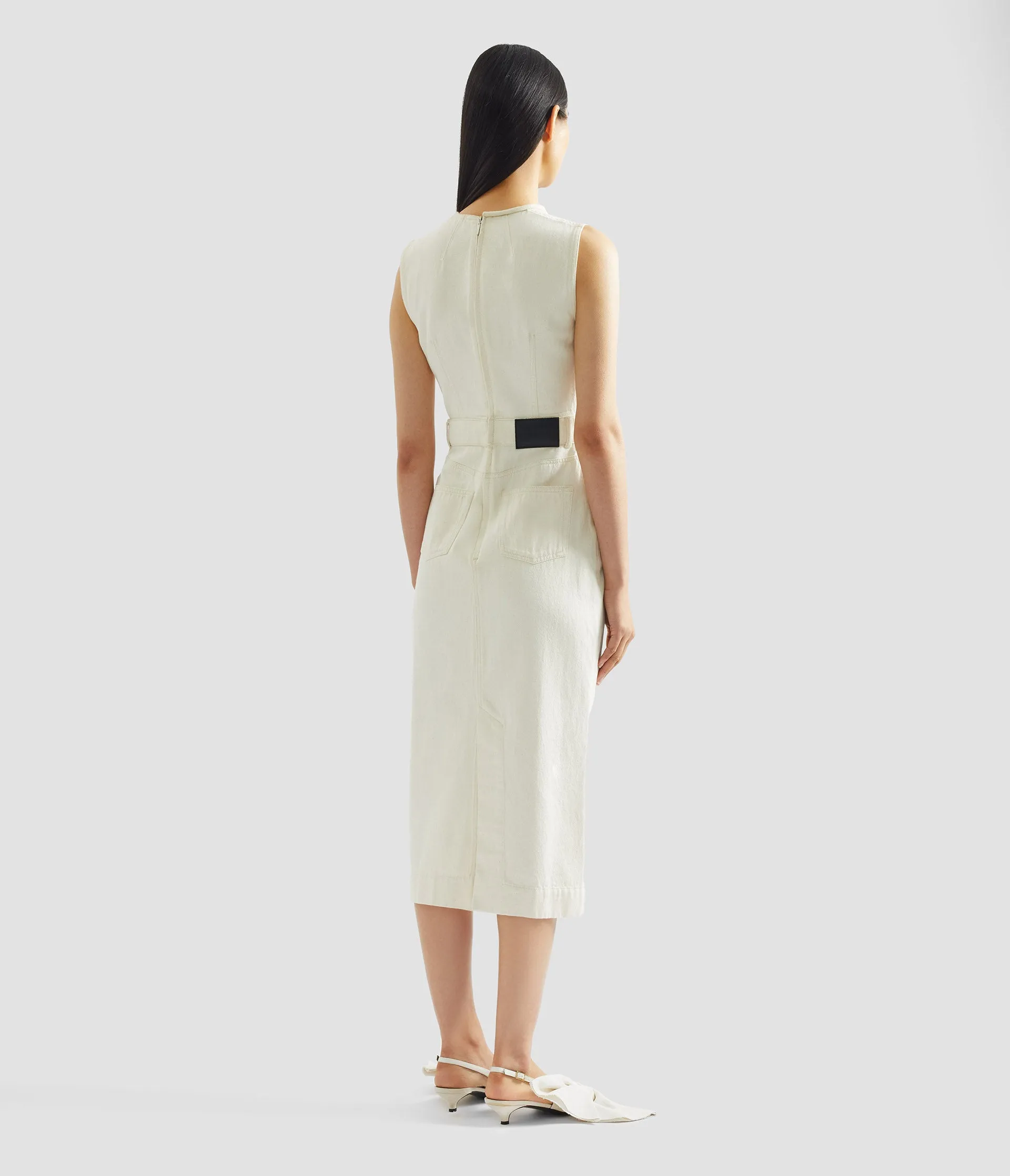 Denim Sleeveless Midi Dress sold by ERDEM product image thumbnail 3