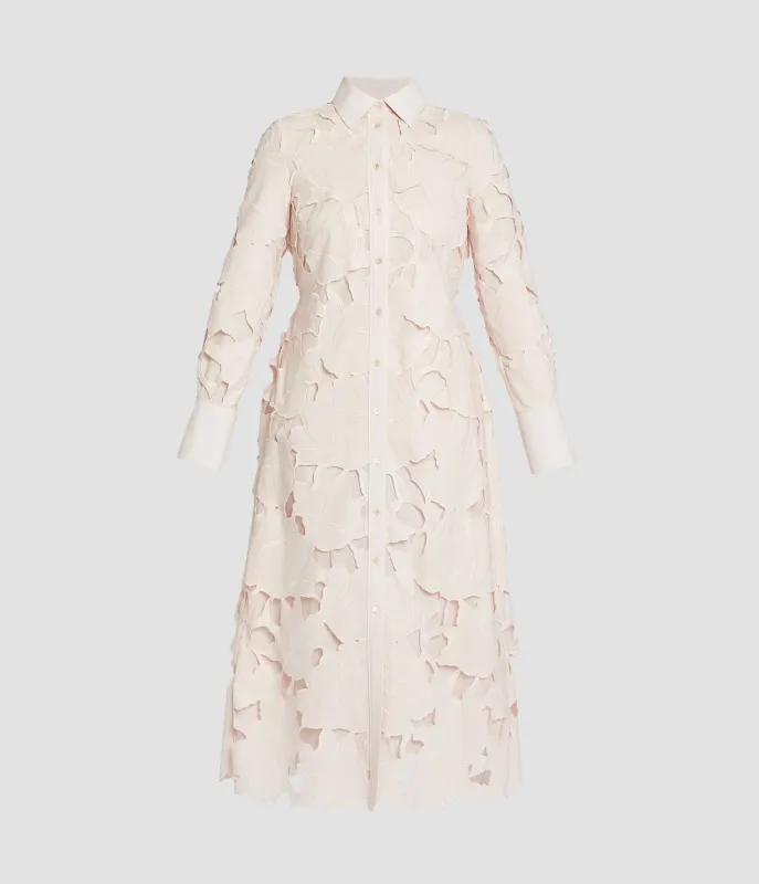Floral Cutwork Long Sleeve Midi Dress sold by ERDEM