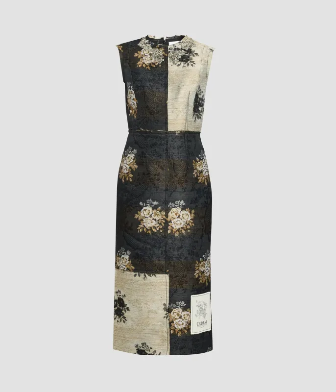 Floral Jacquard Sleeveless Midi Dress sold by ERDEM