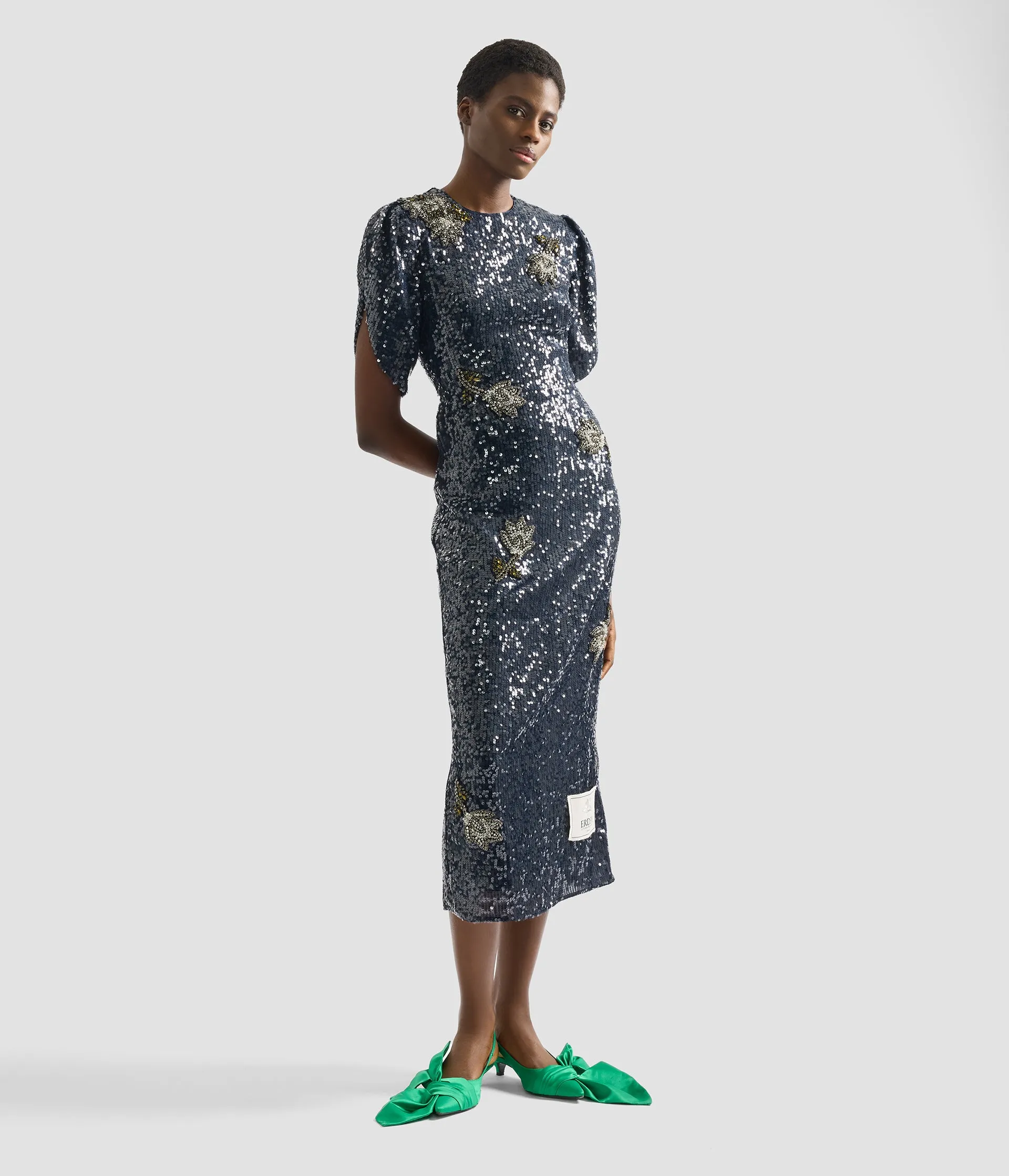 Embroidered Sequins Midi Dress sold by ERDEM product image thumbnail 2