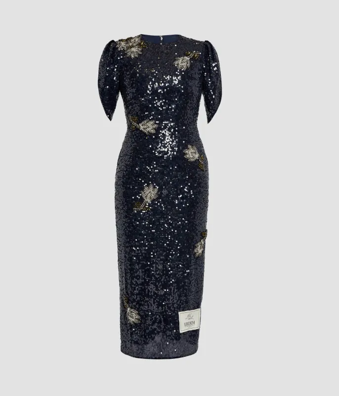 Embroidered Sequins Midi Dress sold by ERDEM