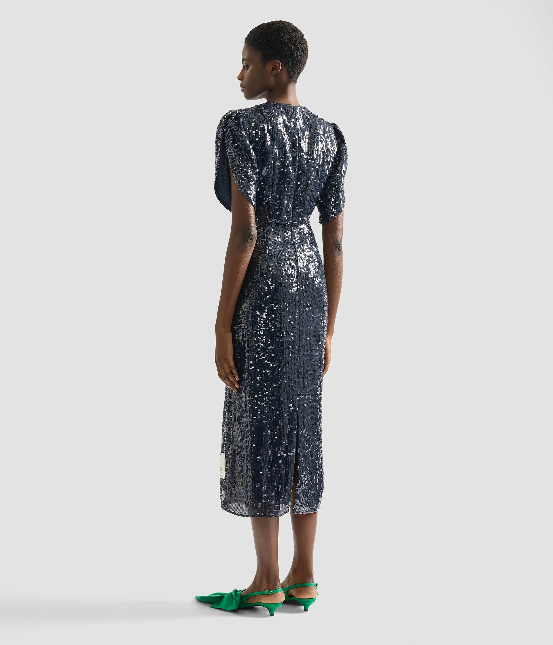 Embroidered Sequins Midi Dress sold by ERDEM product image thumbnail 3