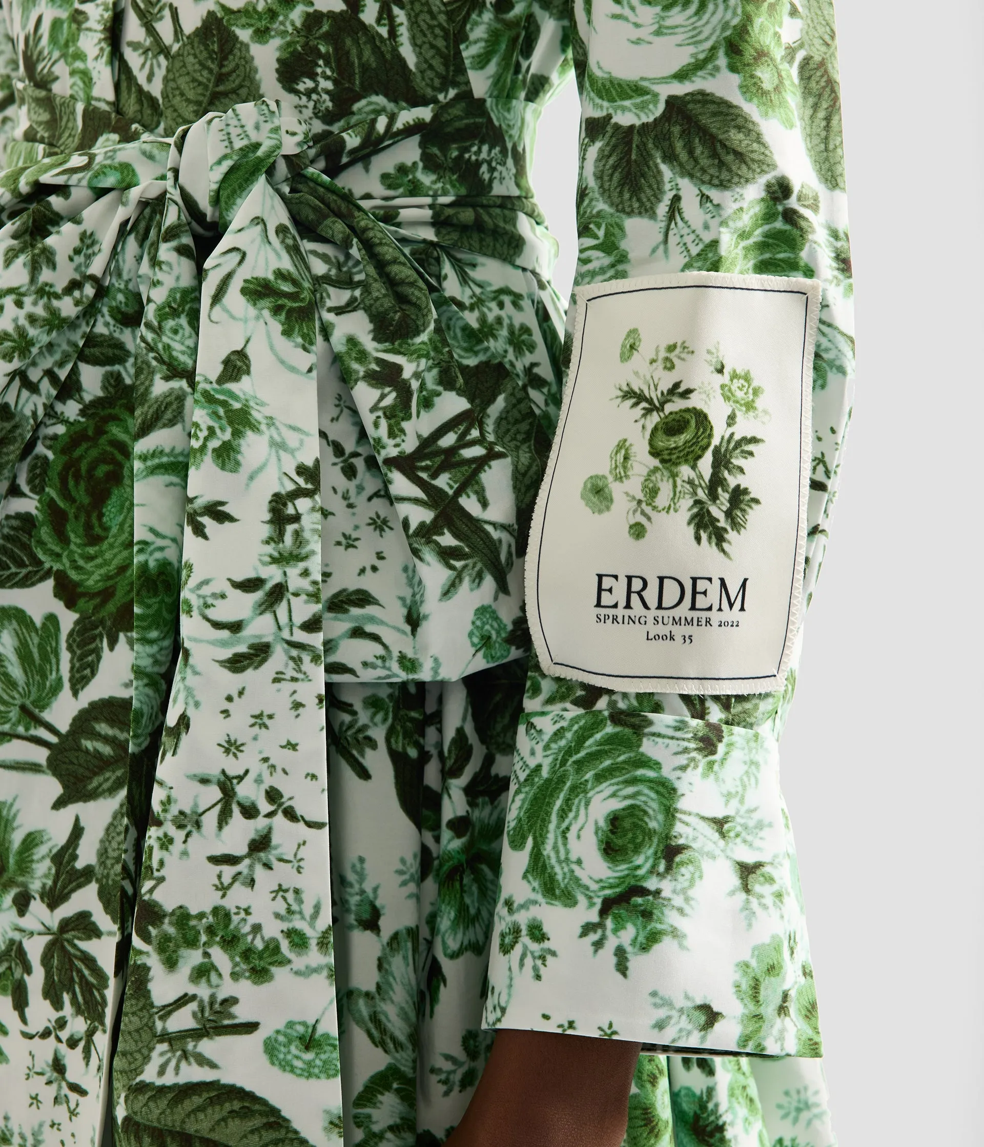 Floral Print Long Sleeve Shirt Dress sold by ERDEM product image thumbnail 5