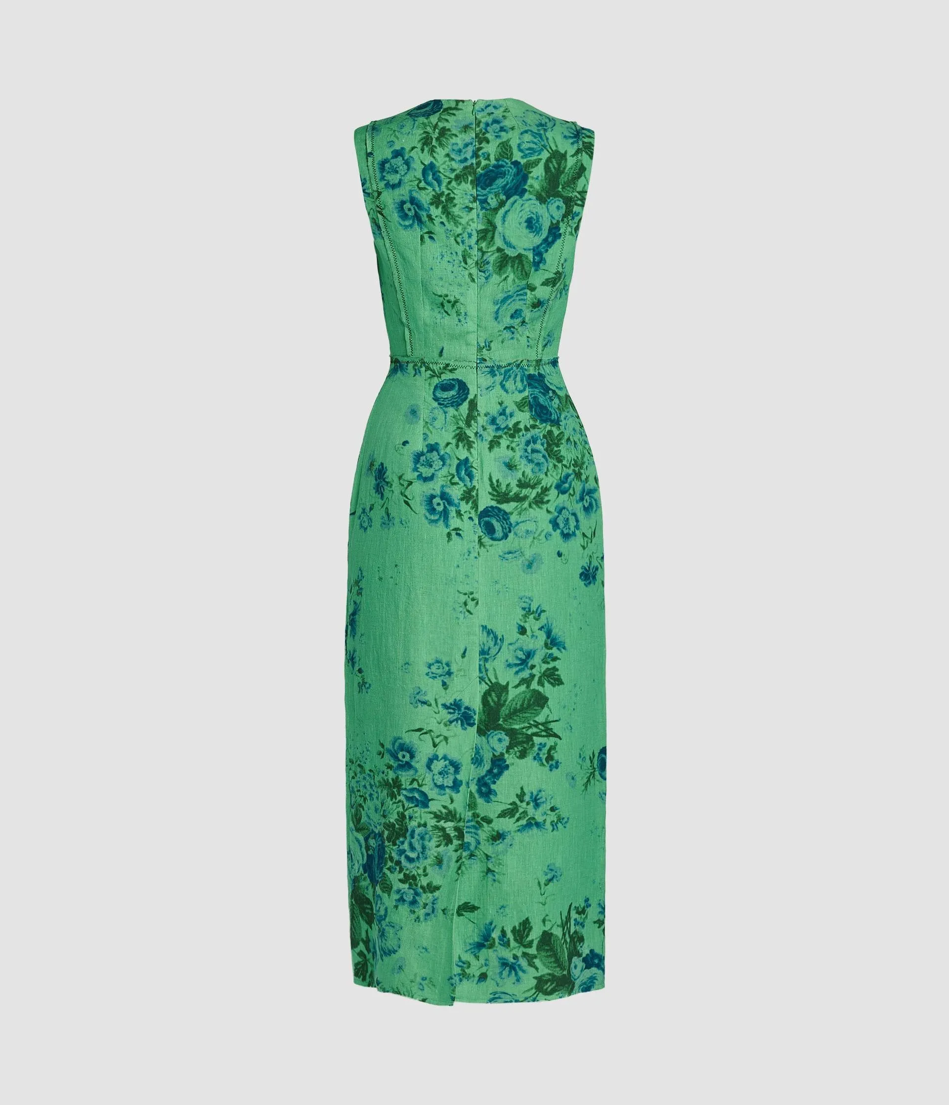 Floral Print Linen Pencil Midi Dress sold by ERDEM product image thumbnail 2