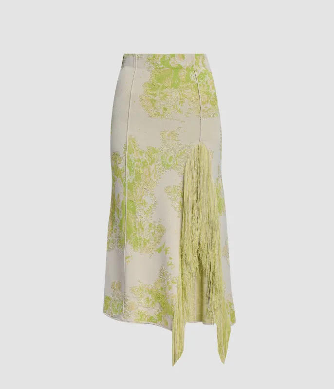 French Fray Midi Pencil Knit Skirt made by ERDEM