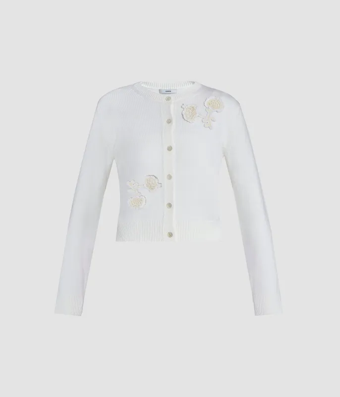 Appliqué Merino Wool Cardigan made by ERDEM