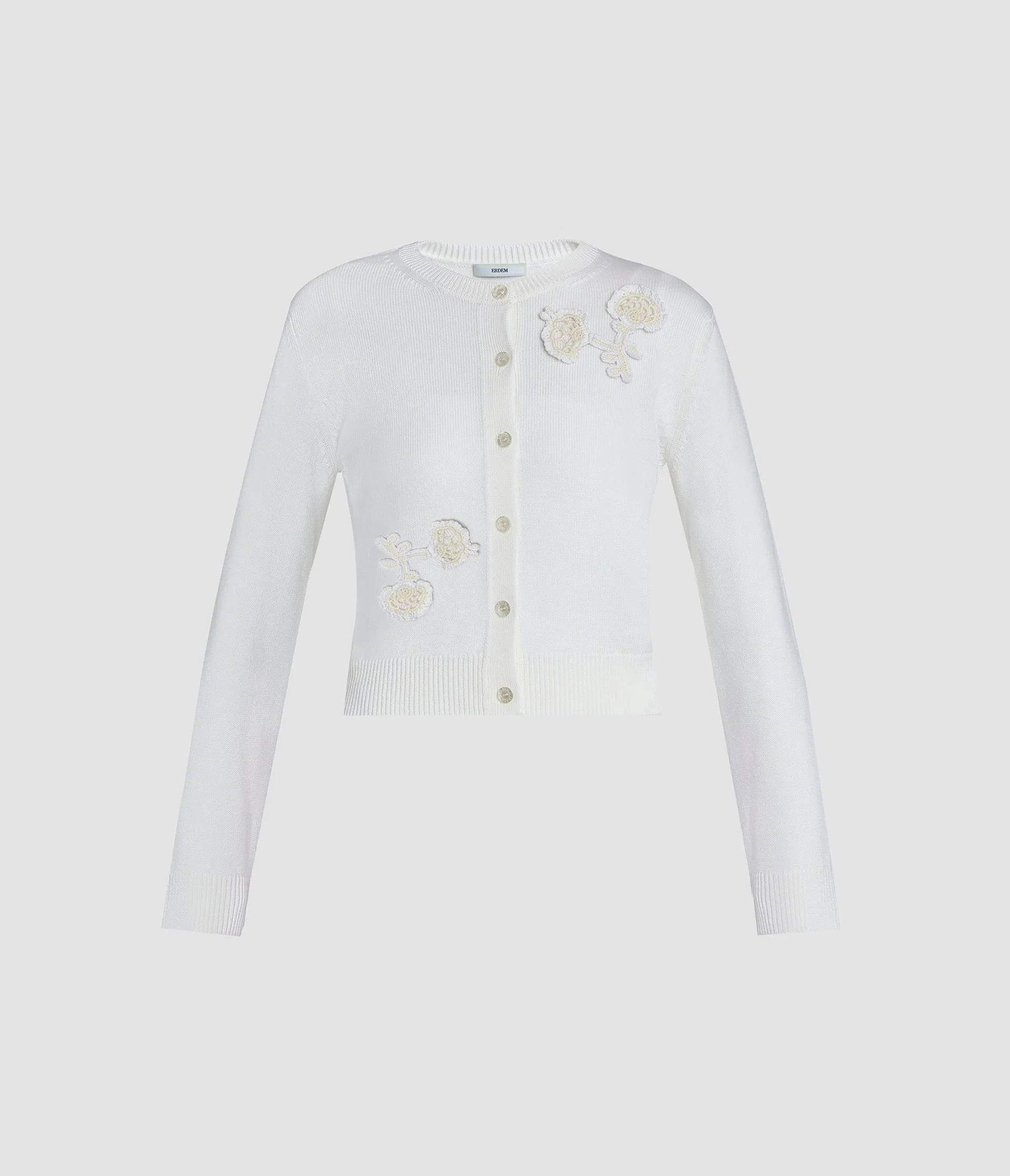 Appliqué Merino Wool Cardigan sold by ERDEM