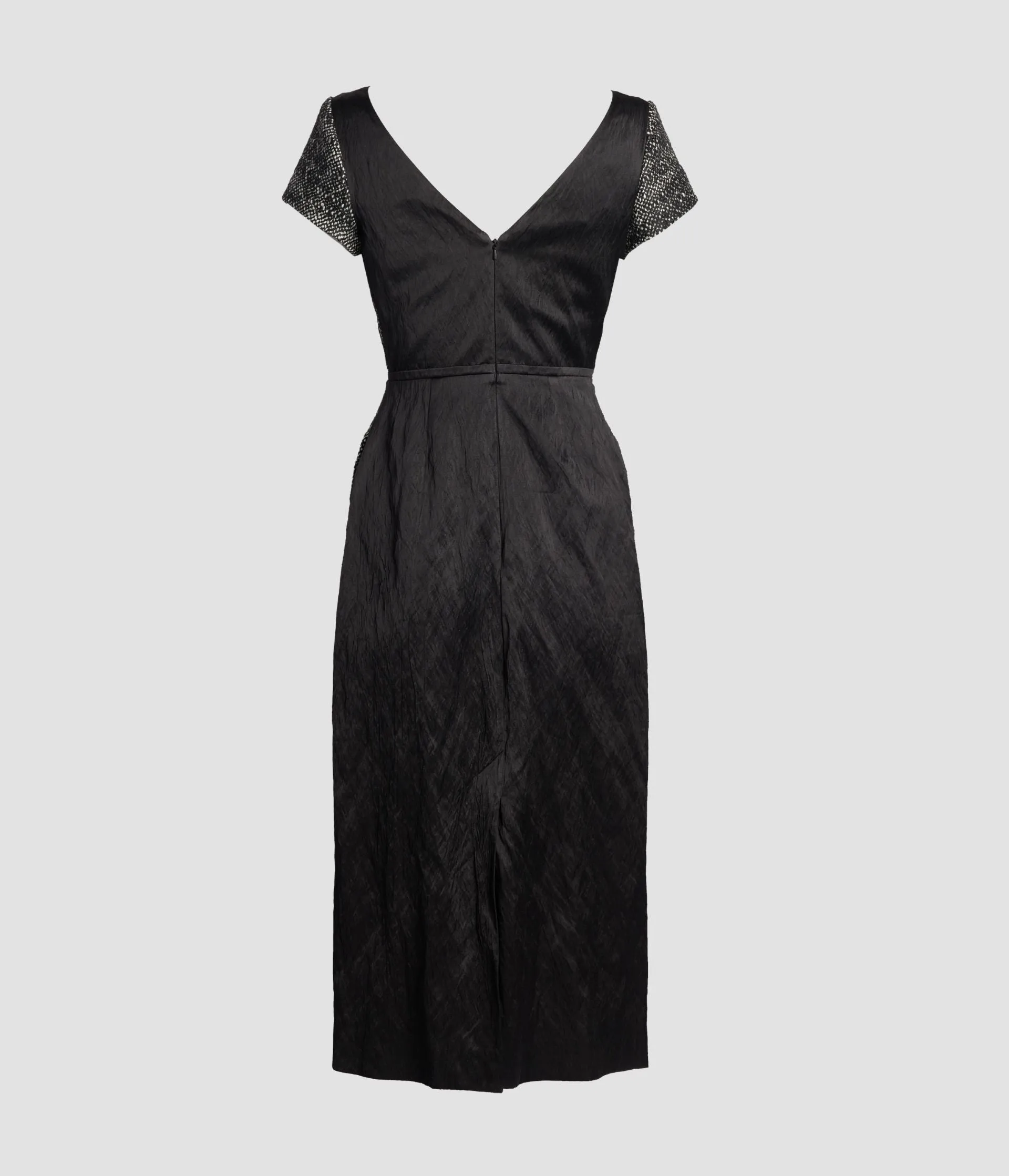 Floral Embroidered Wool Short Sleeve Midi Dress sold by ERDEM product image thumbnail 2