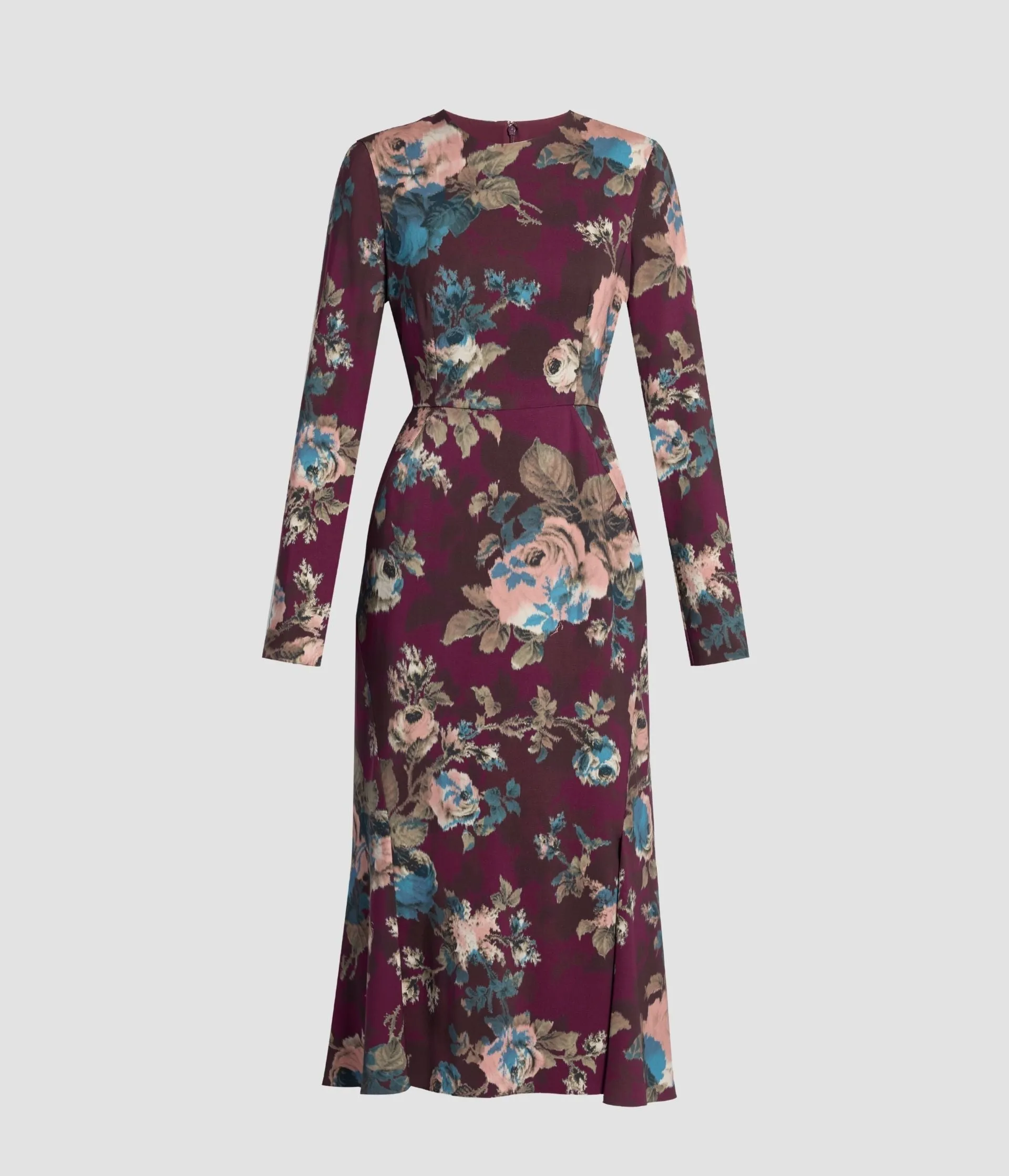 Floral Cady Long Sleeve Midi Dress sold by ERDEM