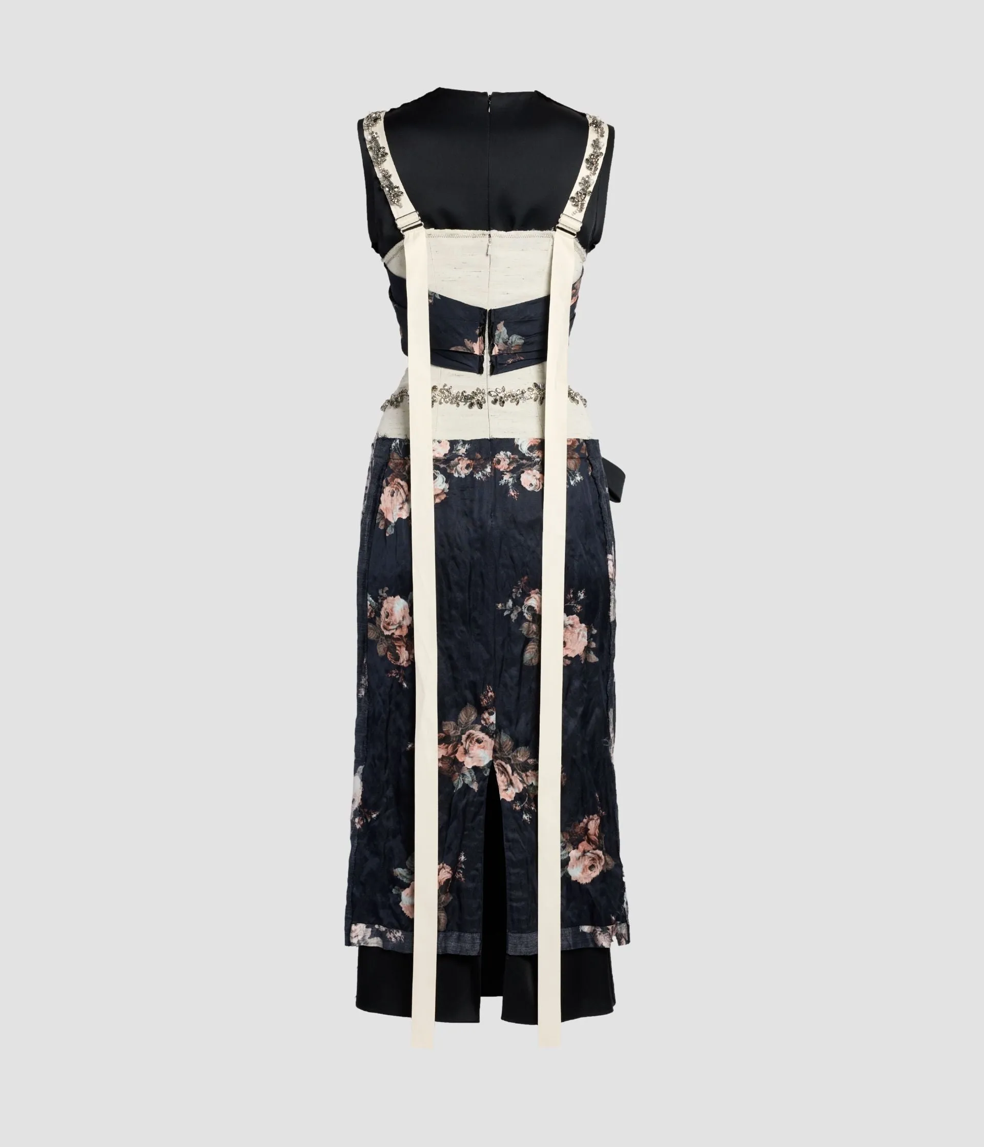 Embroidered Cady Sleeveless Midi Dress sold by ERDEM product image thumbnail 3