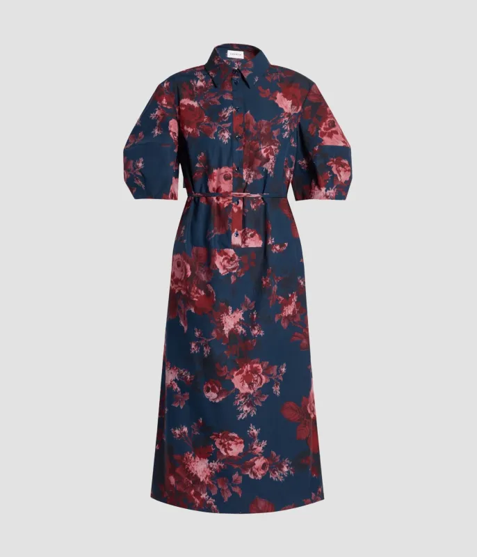 Floral Cotton Short Sleeve Midi Dress sold by ERDEM