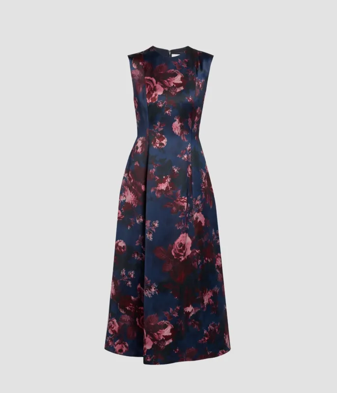Floral Duchess Sleeveless Midi Dress sold by ERDEM