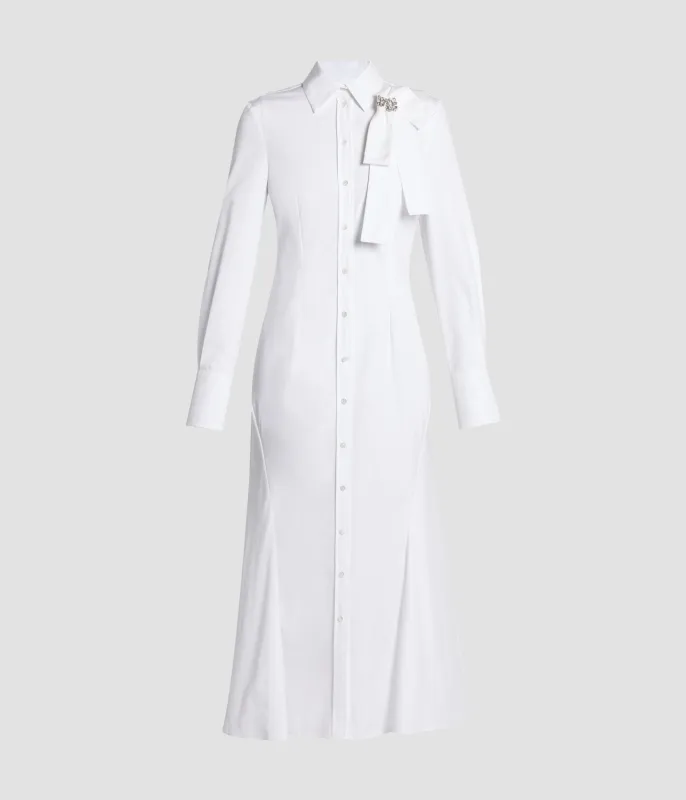 Cotton Poplin Long Sleeve Shirt Dress sold by ERDEM