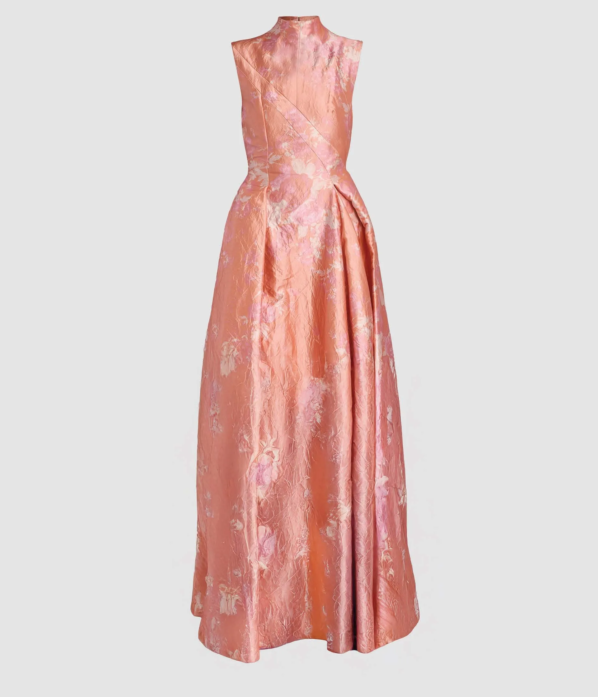 Floral Print Textured Satin Hourglass Gown sold by ERDEM