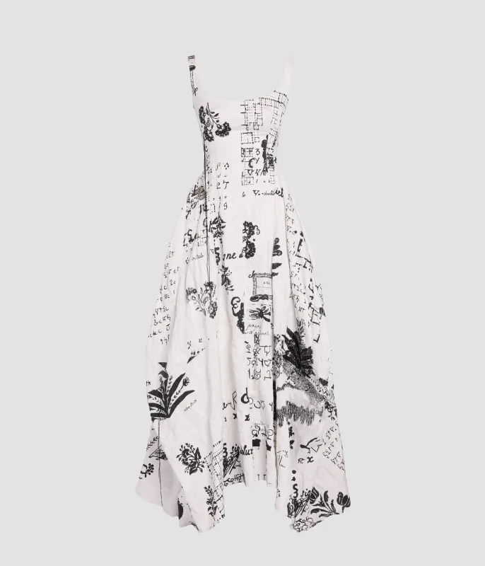 Metallised Cotton Draped Midi Dress made by ERDEM