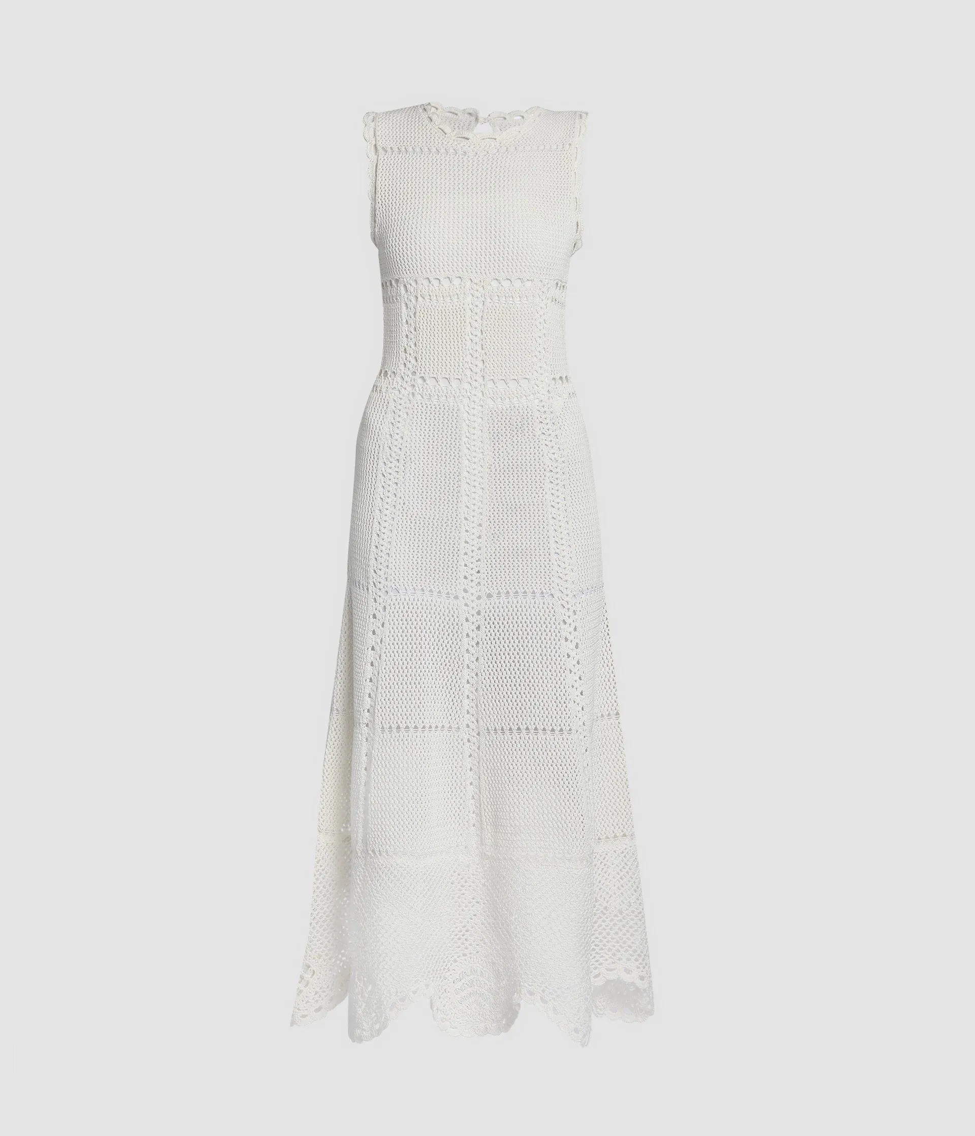 Cotton Crochet Flared Midi Dress sold by ERDEM