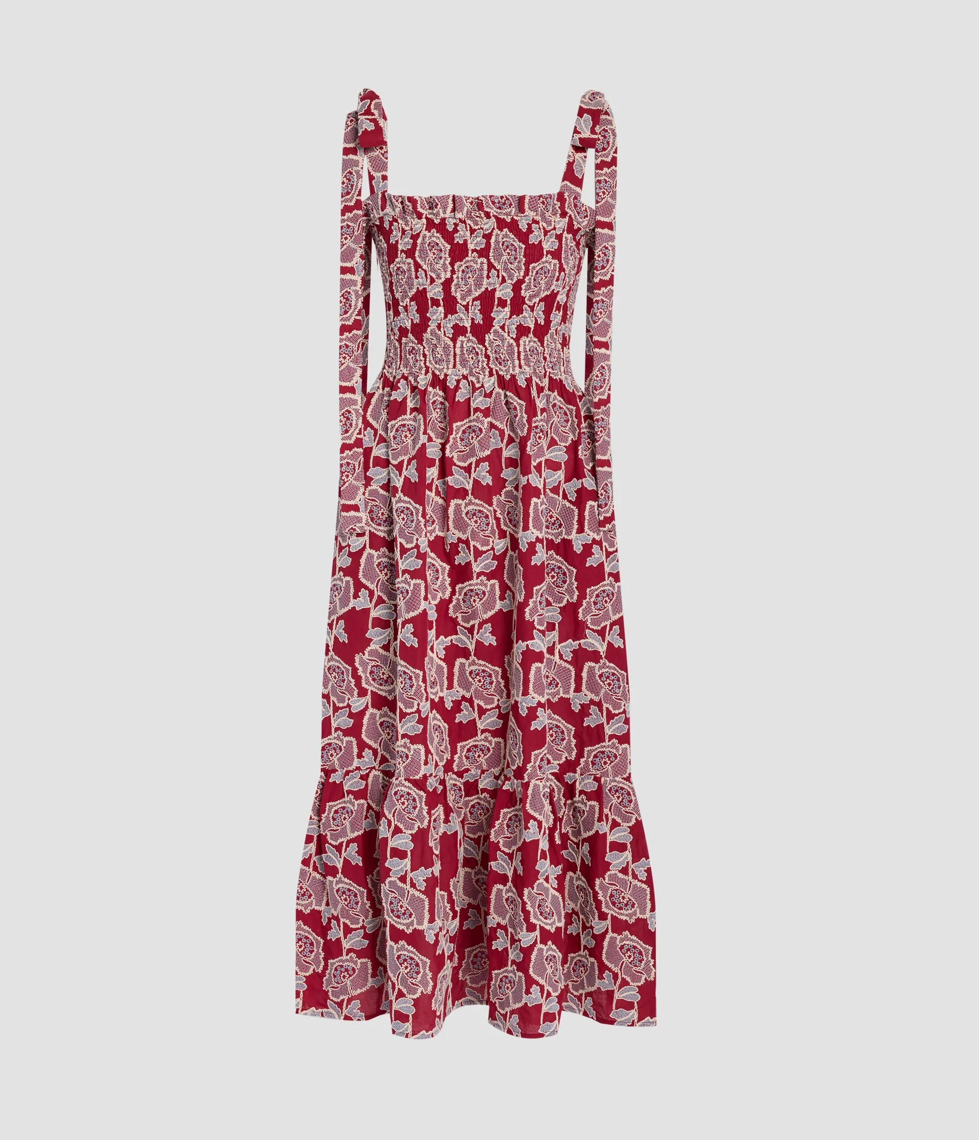 Floral Embroidered Cotton Sleeveless Midi Dress sold by ERDEM