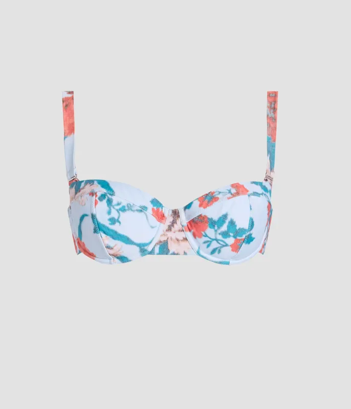 Floral Print Bikini Top made by ERDEM