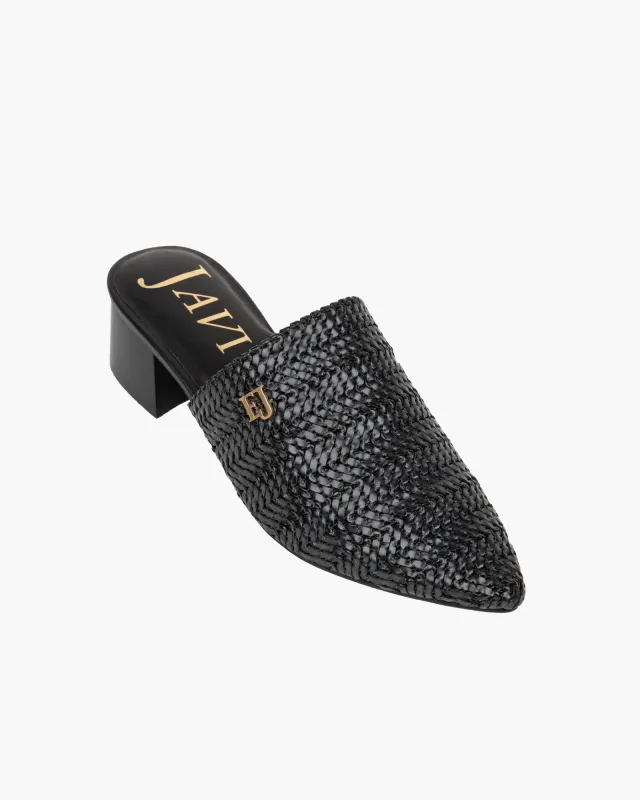 Aura Mule Black sold by Eric Javits
