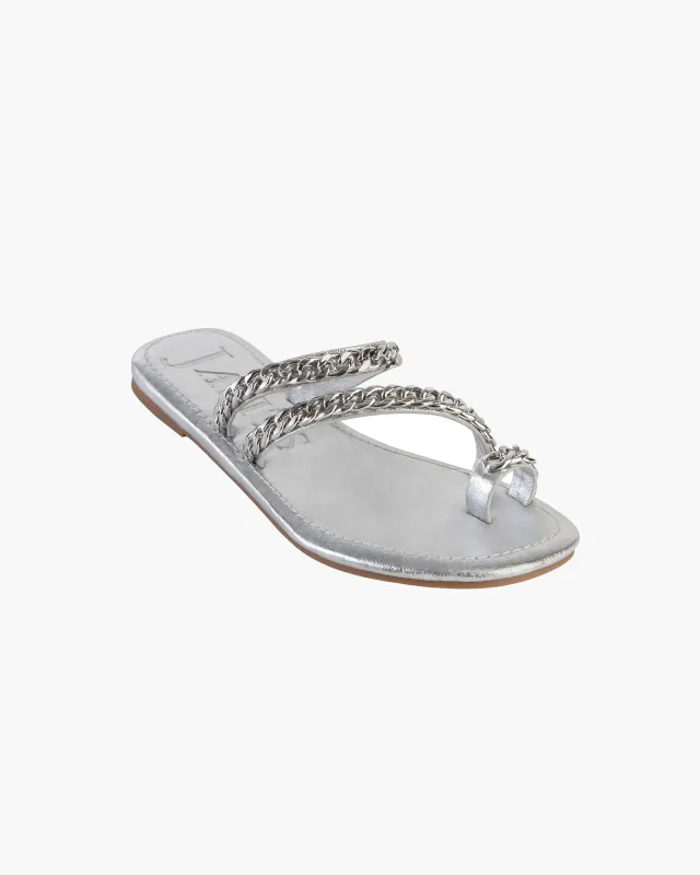 Chainmi toe loop sandal Silver - Final Sale sold by Eric Javits