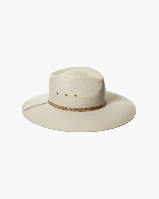 Jade Wool Felt Fedora Hat made by Eric Javits