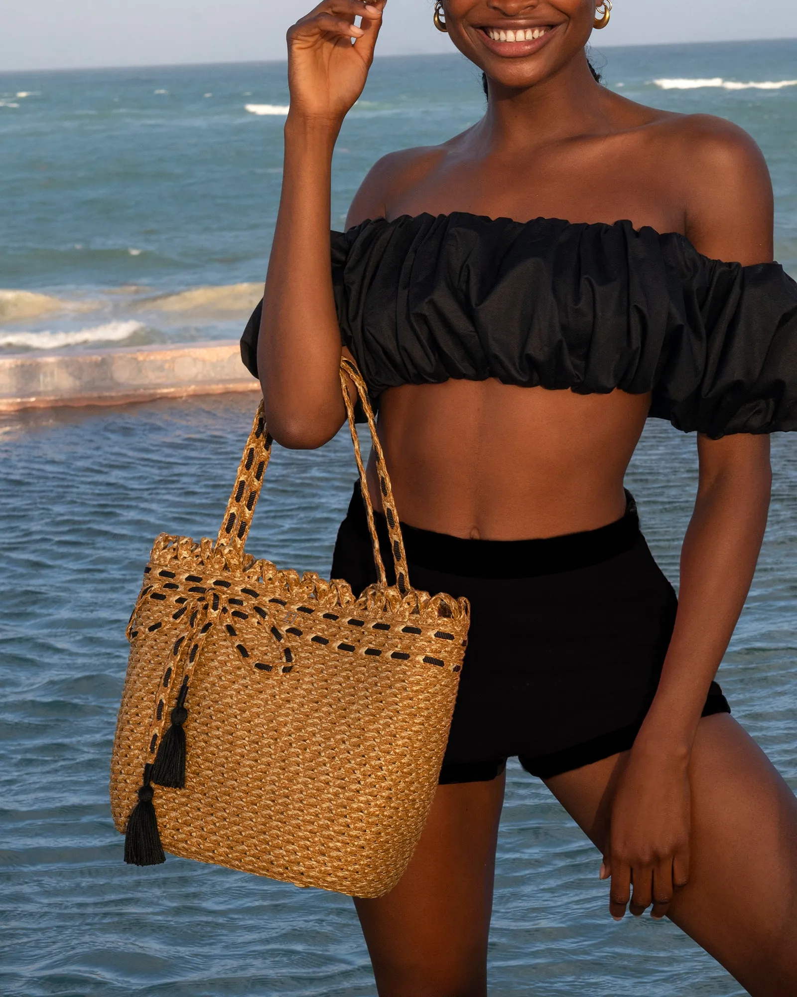 Squishee® St.Tropez Straw Tote sold by Eric Javits product image thumbnail 5