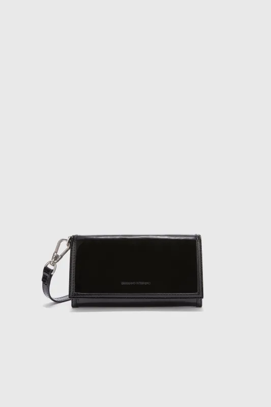 Patent leather wallet with flap sold by Ermanno Scervino