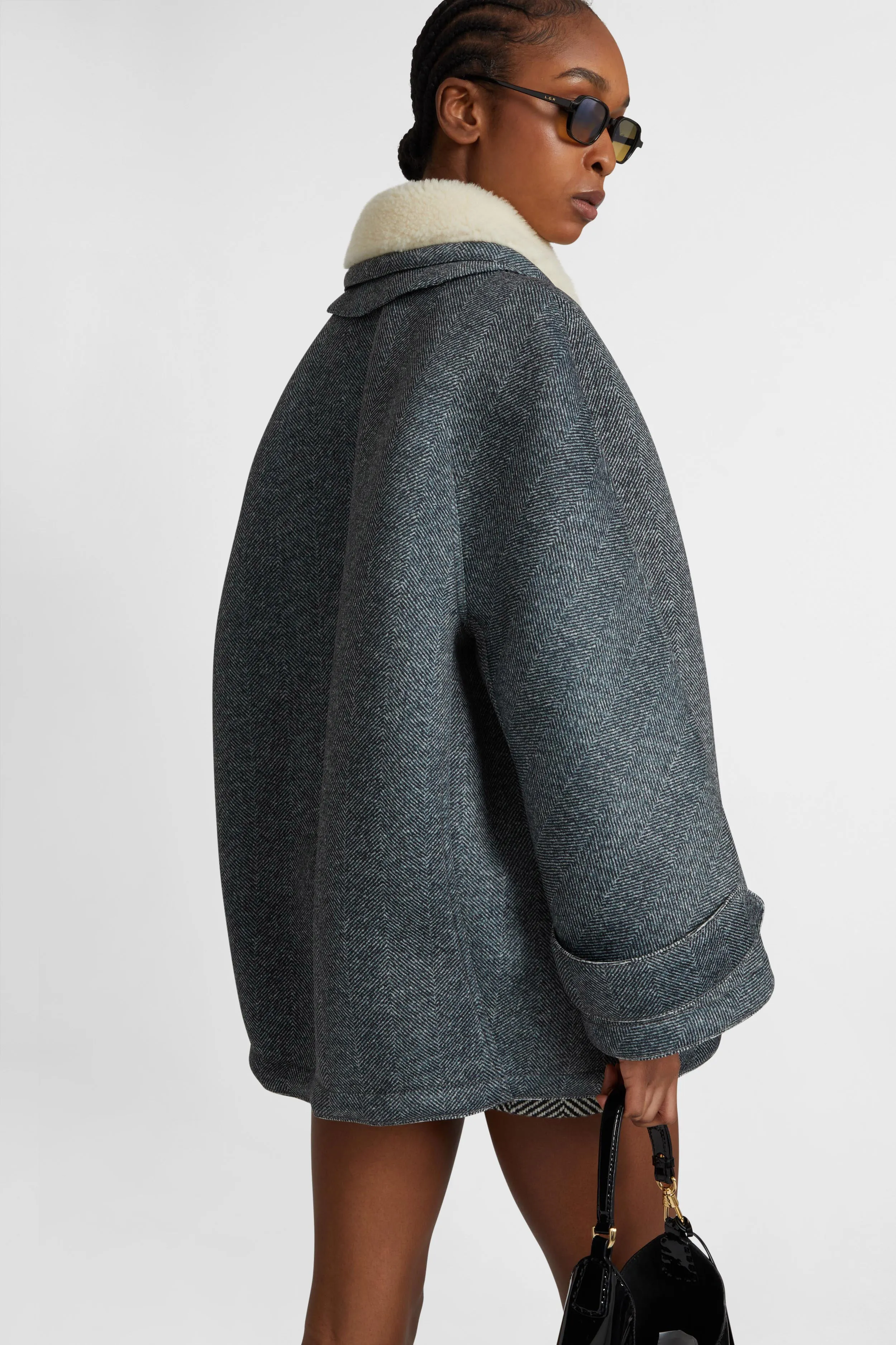 Over parka with zip and shearling collar sold by Ermanno Scervino product image thumbnail 4
