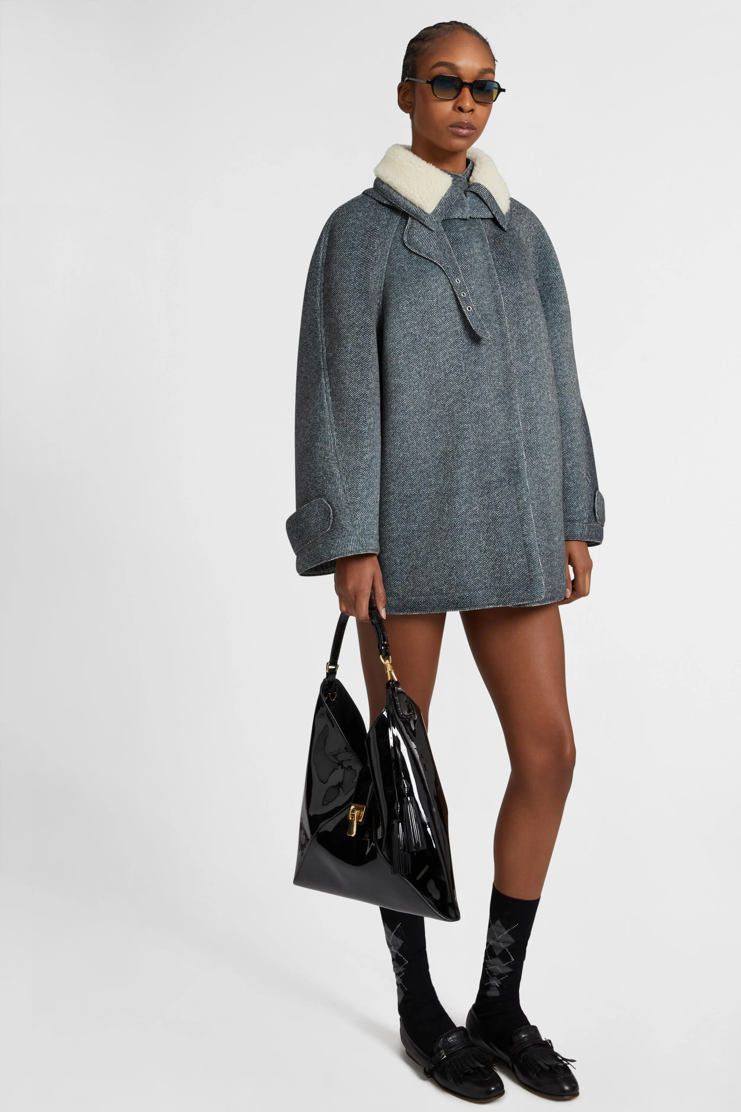Over parka with zip and shearling collar sold by Ermanno Scervino product image thumbnail 2
