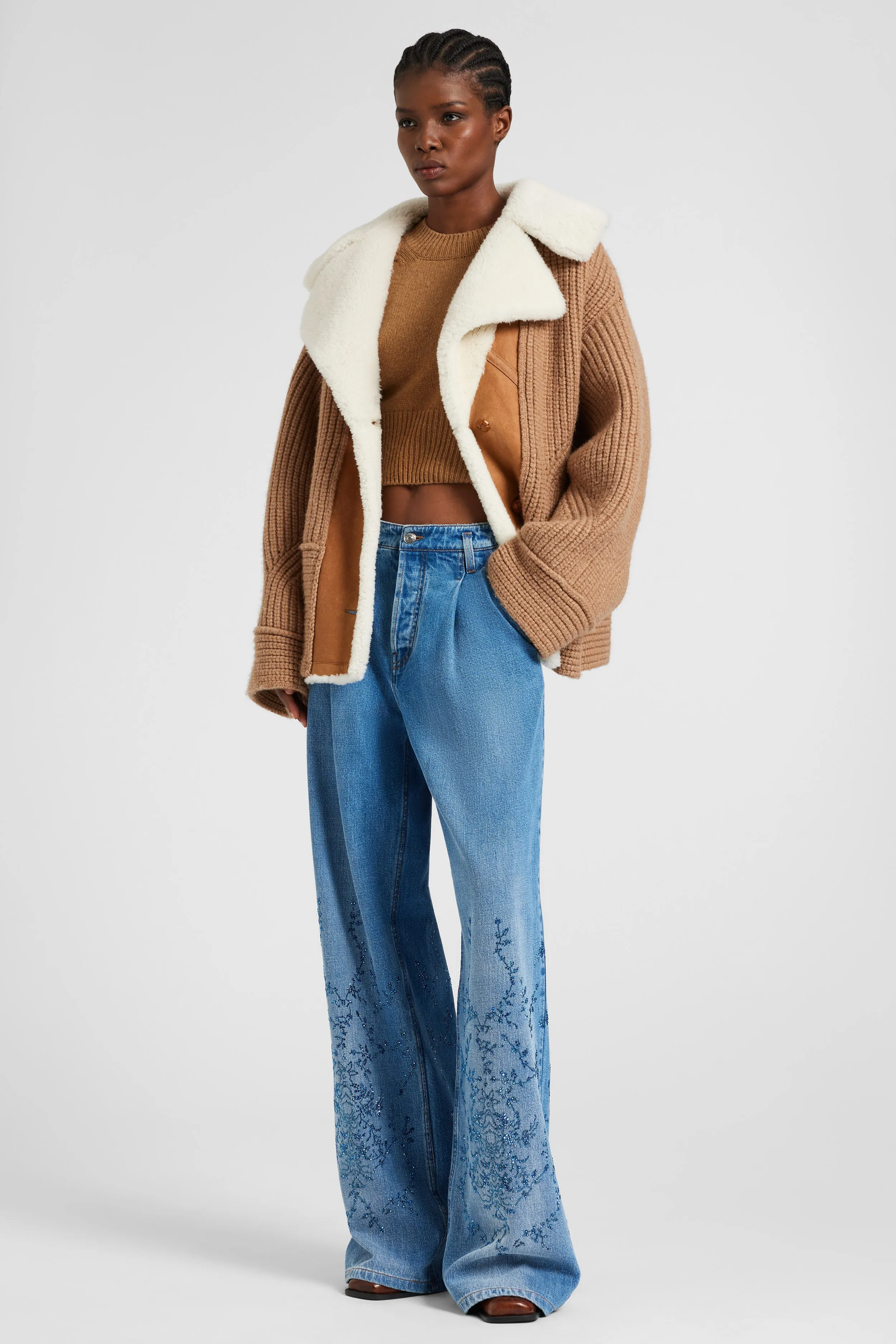 Short-sleeve sweater in pure cashmere with side braid detail sold by Ermanno Scervino product image thumbnail 5