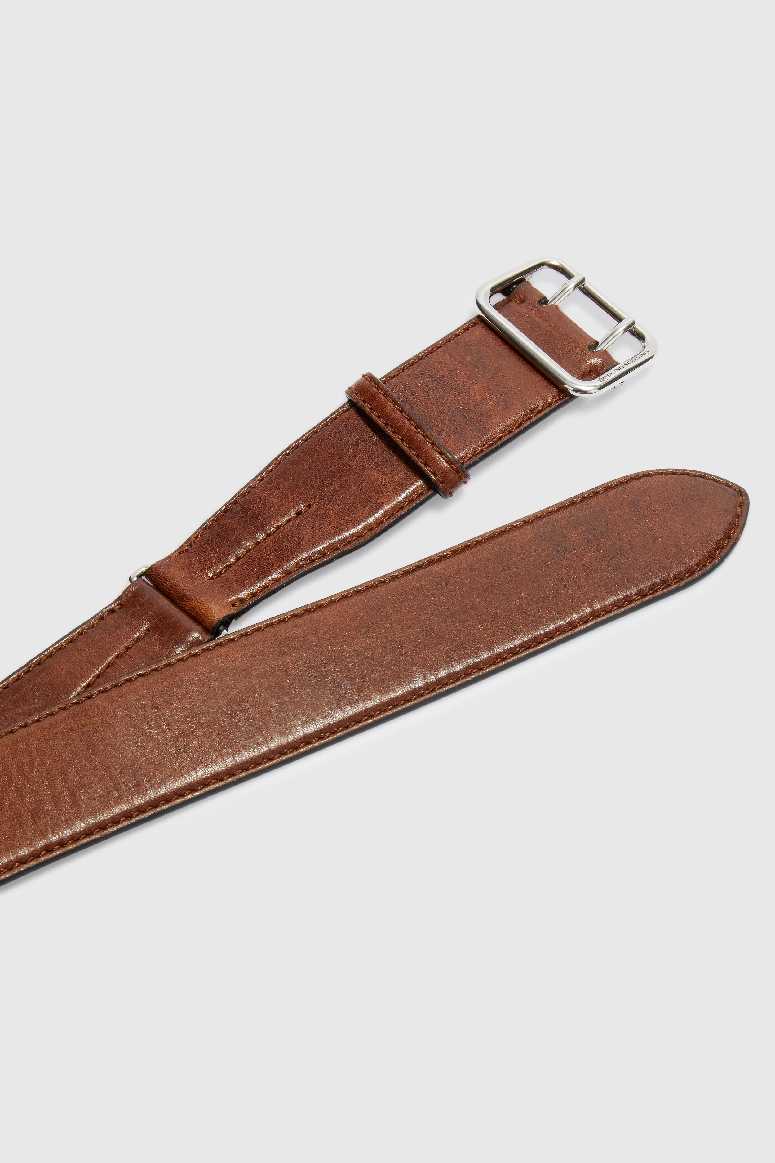 Vintage-effect vegetable-tanned leather belt sold by Ermanno Scervino product image thumbnail 3