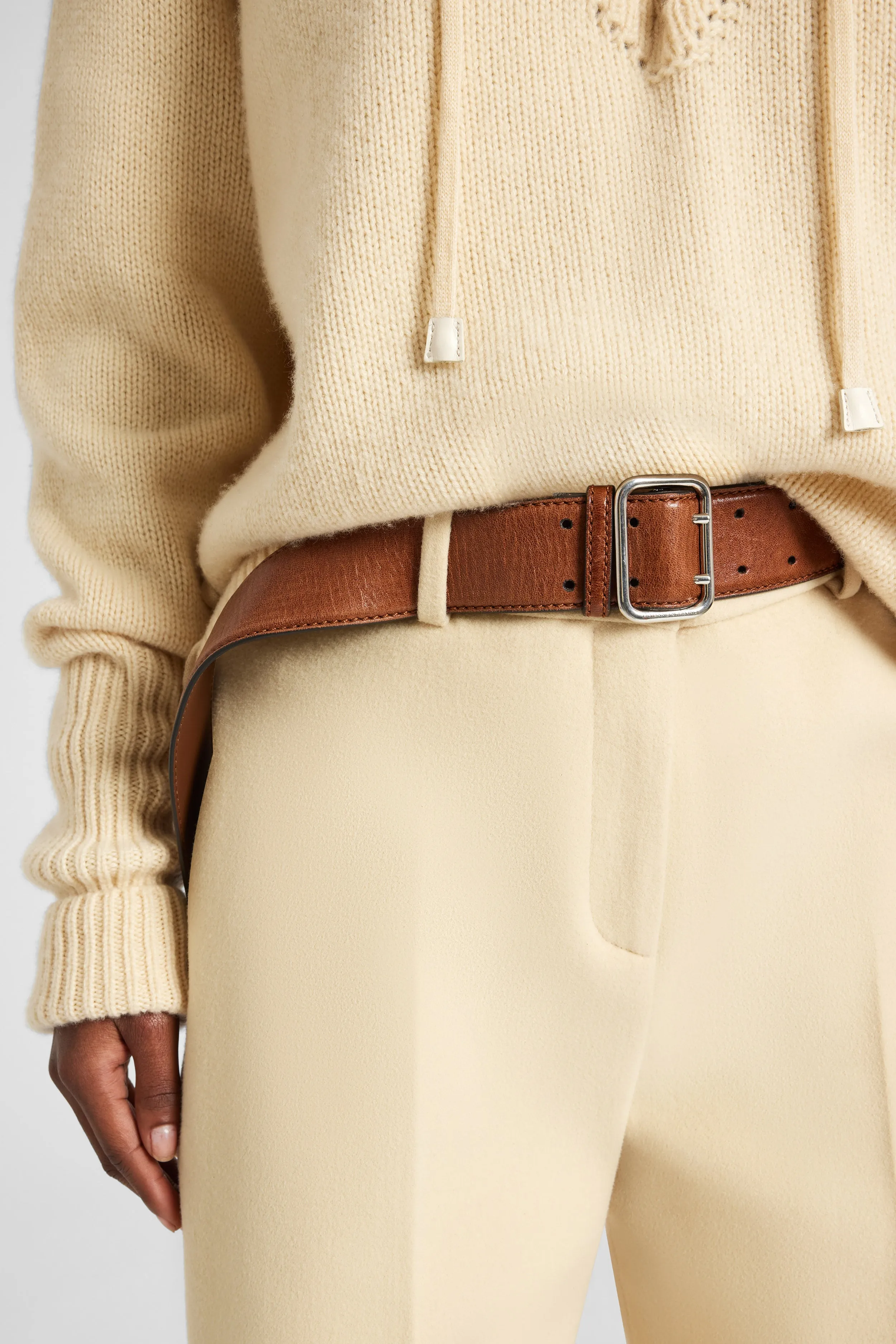 Vintage-effect vegetable-tanned leather belt sold by Ermanno Scervino product image thumbnail 2