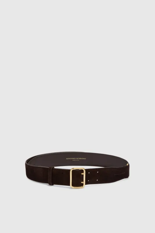 Vintage-effect leather belt made by Ermanno Scervino