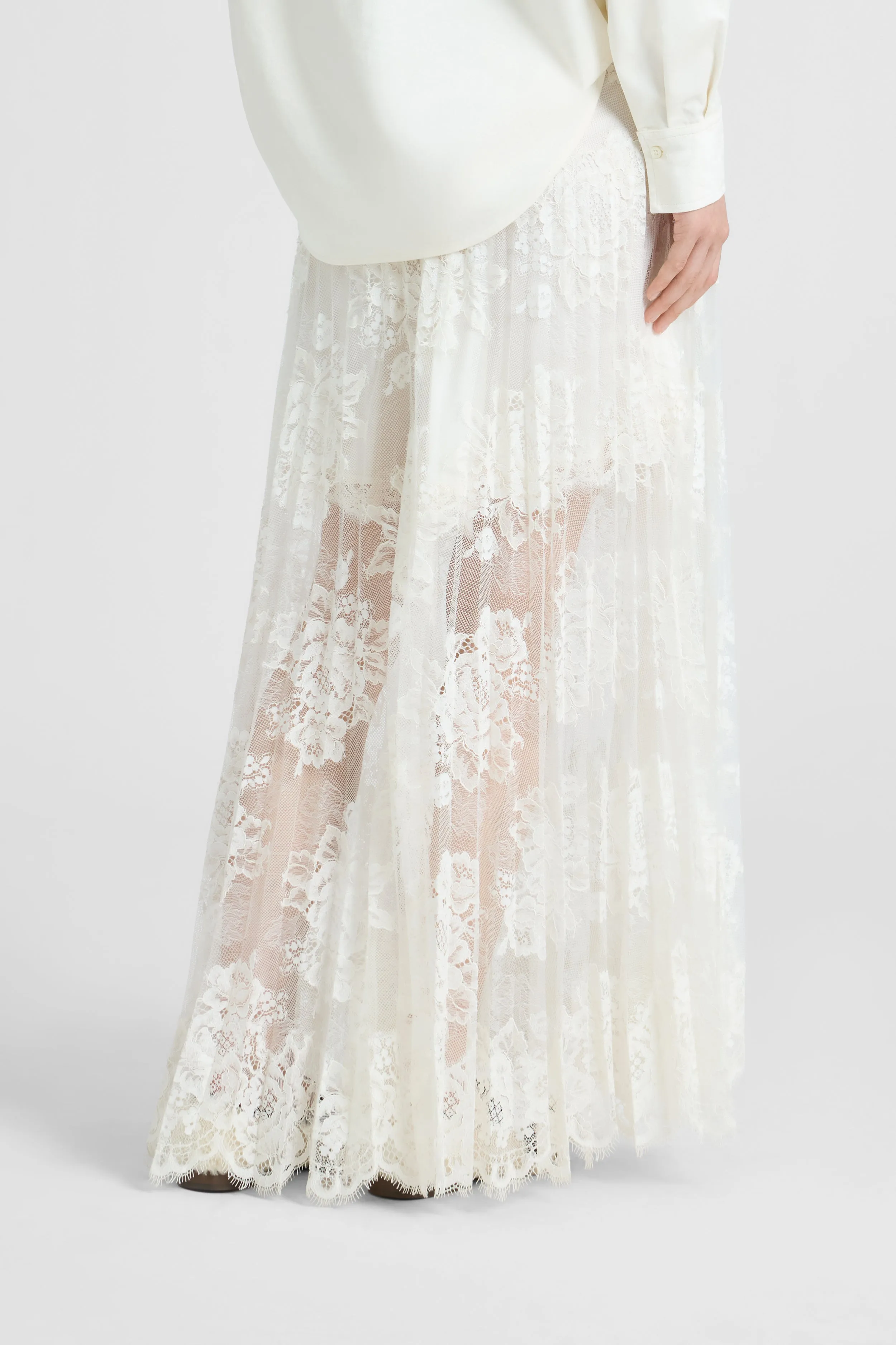 Midi lace skirt with slip sold by Ermanno Scervino product image thumbnail 5