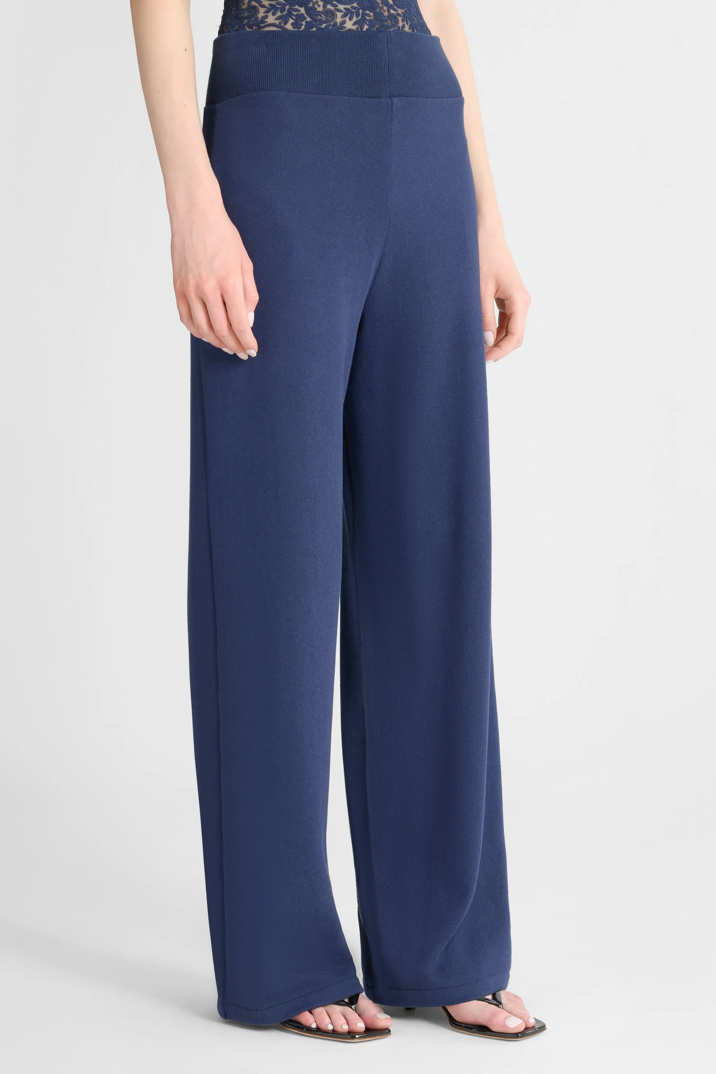 Cotton jersey palazzo trousers sold by Ermanno Scervino product image thumbnail 3